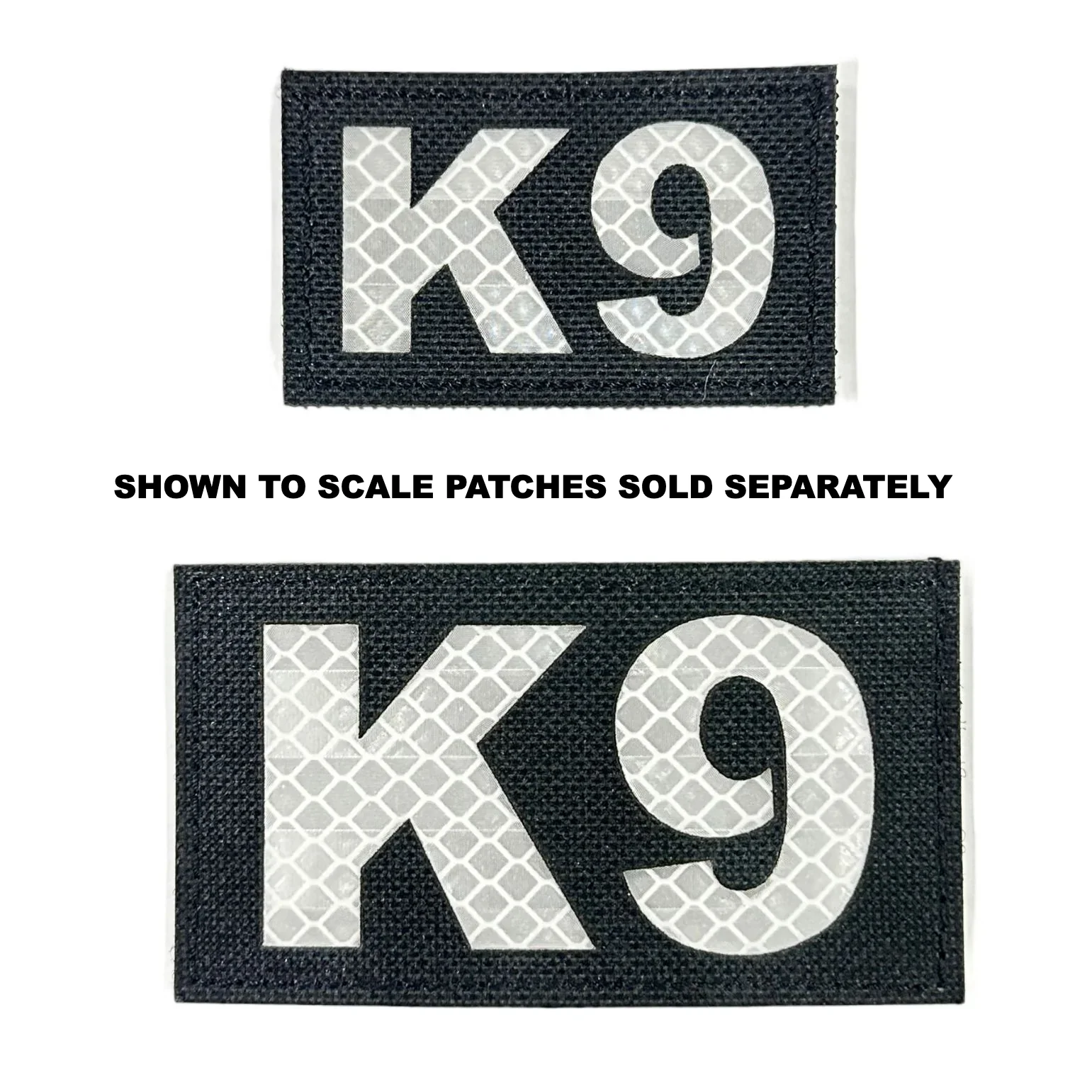 Mini K9 Laser Cut Reflective Morale Patch in Black - Image 2