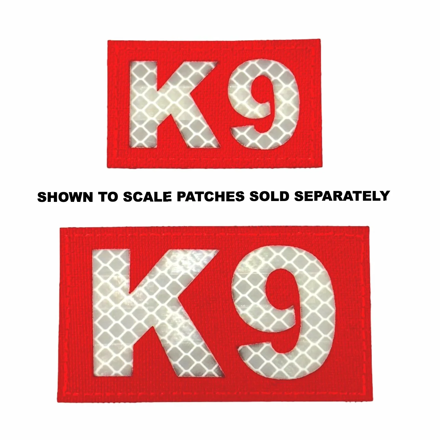 Mini K9 Laser Cut Reflective Morale Patch in Red - Image 2