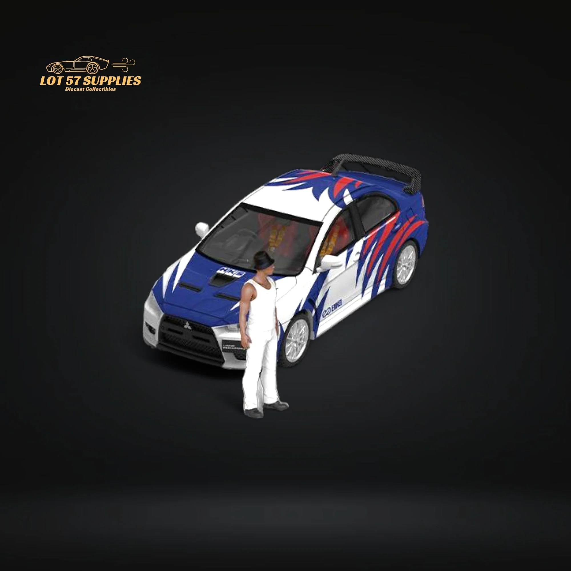 Mini Station Mitsubishi Lancer EVO X Need for Speed Black List #9 Livery Figure Version 1:64 - Image 3