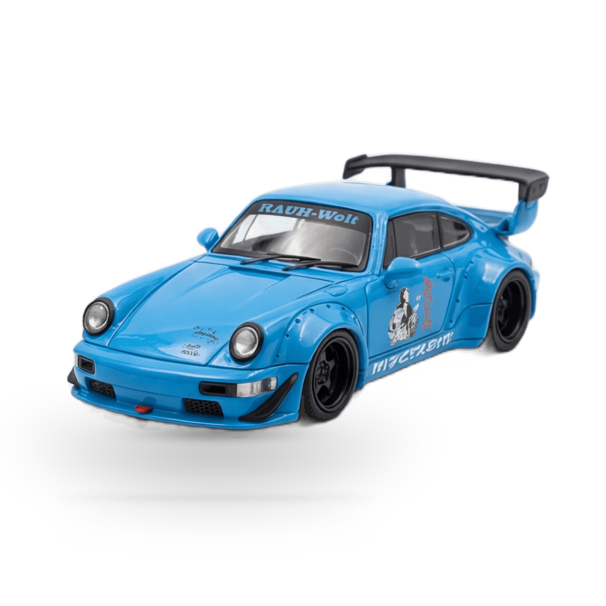 Mini Station Porsche 911 964 RWB HIDEYOSHI blue 1:64 - Image 2