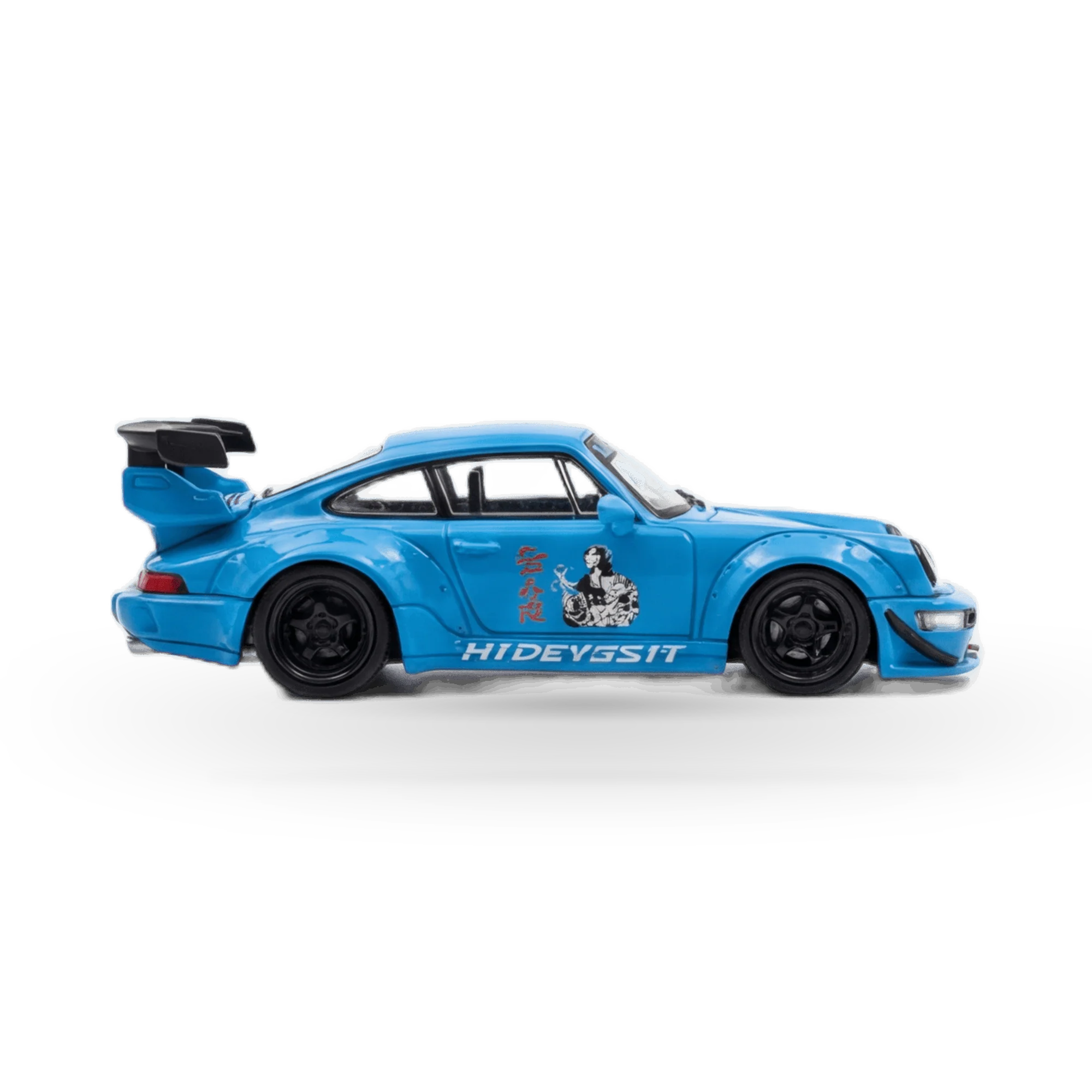 Mini Station Porsche 911 964 RWB HIDEYOSHI blue 1:64 - Image 4