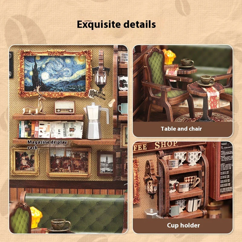 Miniature Scene Model DIY Assembled Handmade 3D Cottage Toy - Image 3