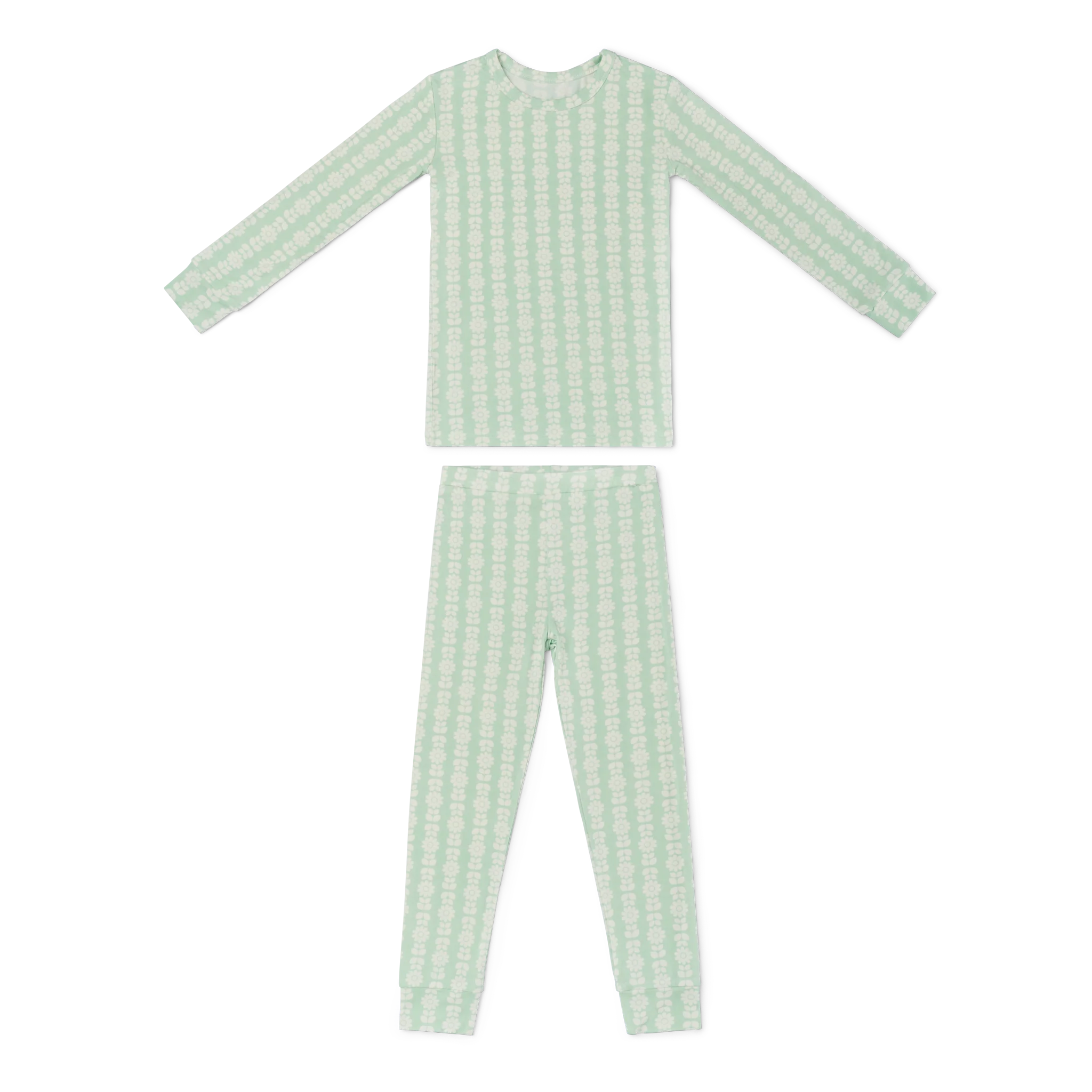 Mint Meadows Bamboo Toddler Pajama Set - Image 2
