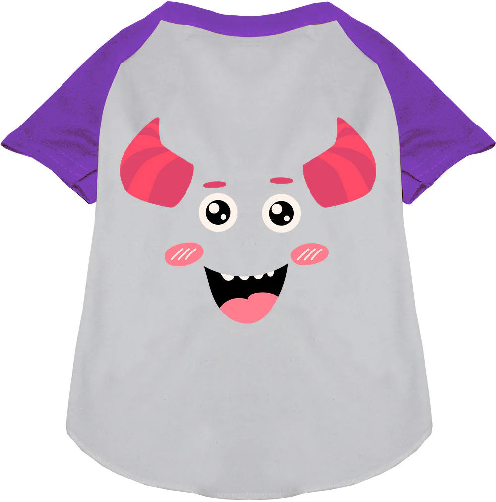 Mischiefmauve Monster Costume Pet Raglan Shirt - Image 6
