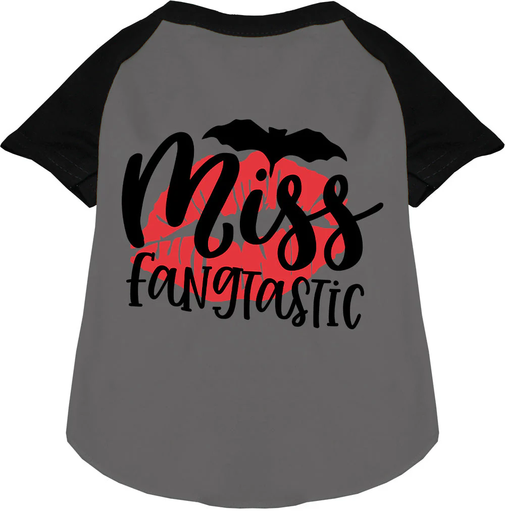 Miss Fangtastic Pet Raglan Shirt - Image 3