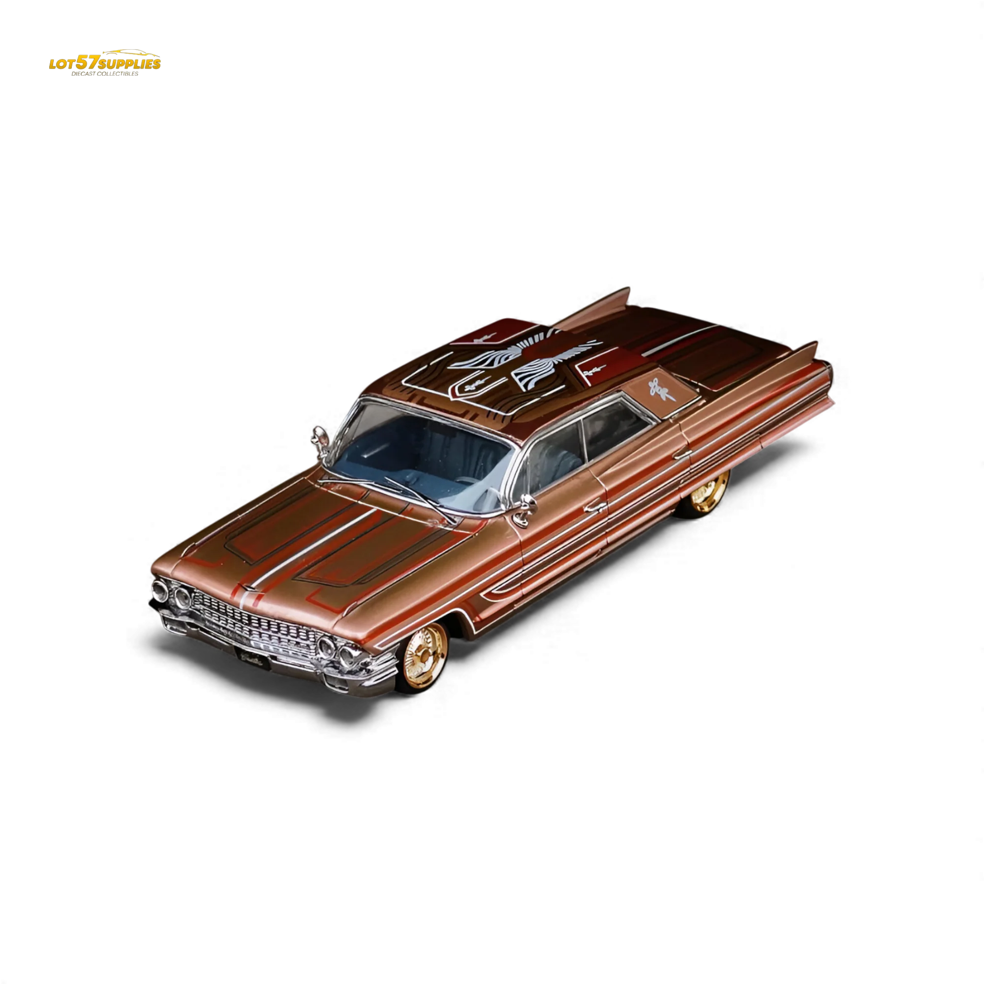 MK Miniatures Cadillac Diwei Metallic Red Copper 1:64 - Image 8