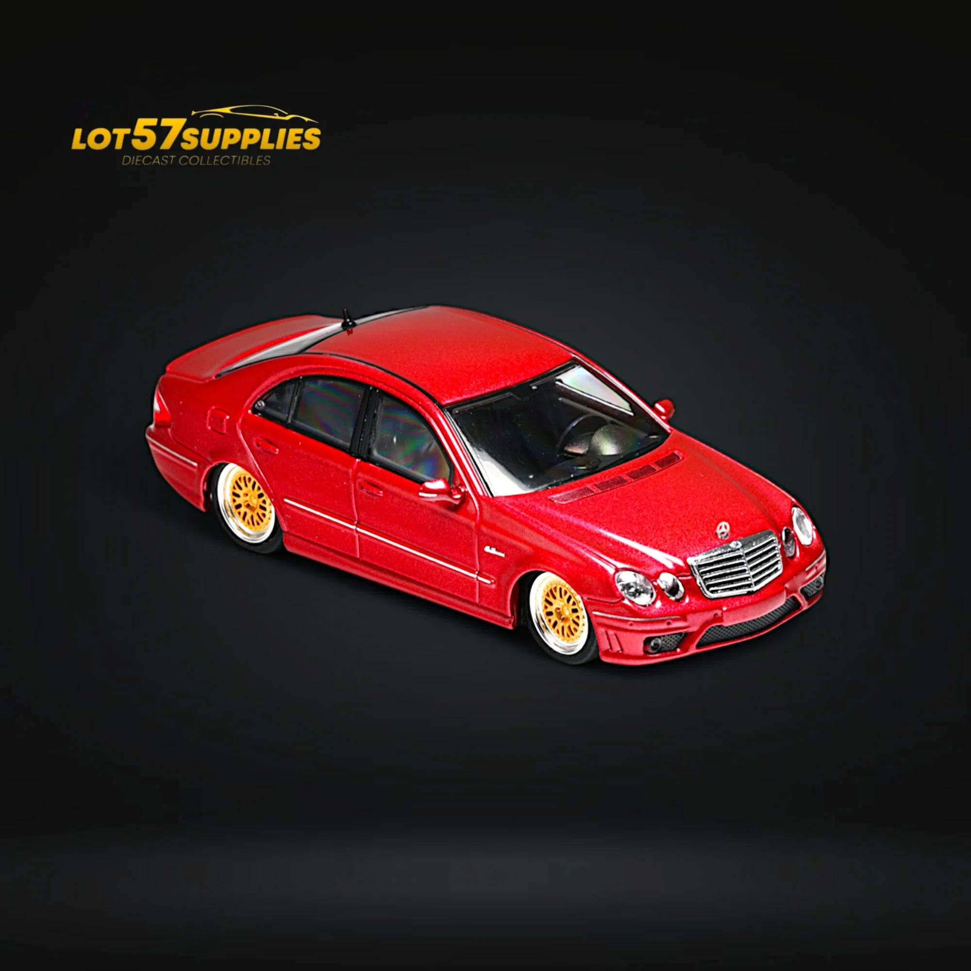 MK Model Mercedes-Benz E63 AMG W211 Lowered Red 1:64 - Image 2