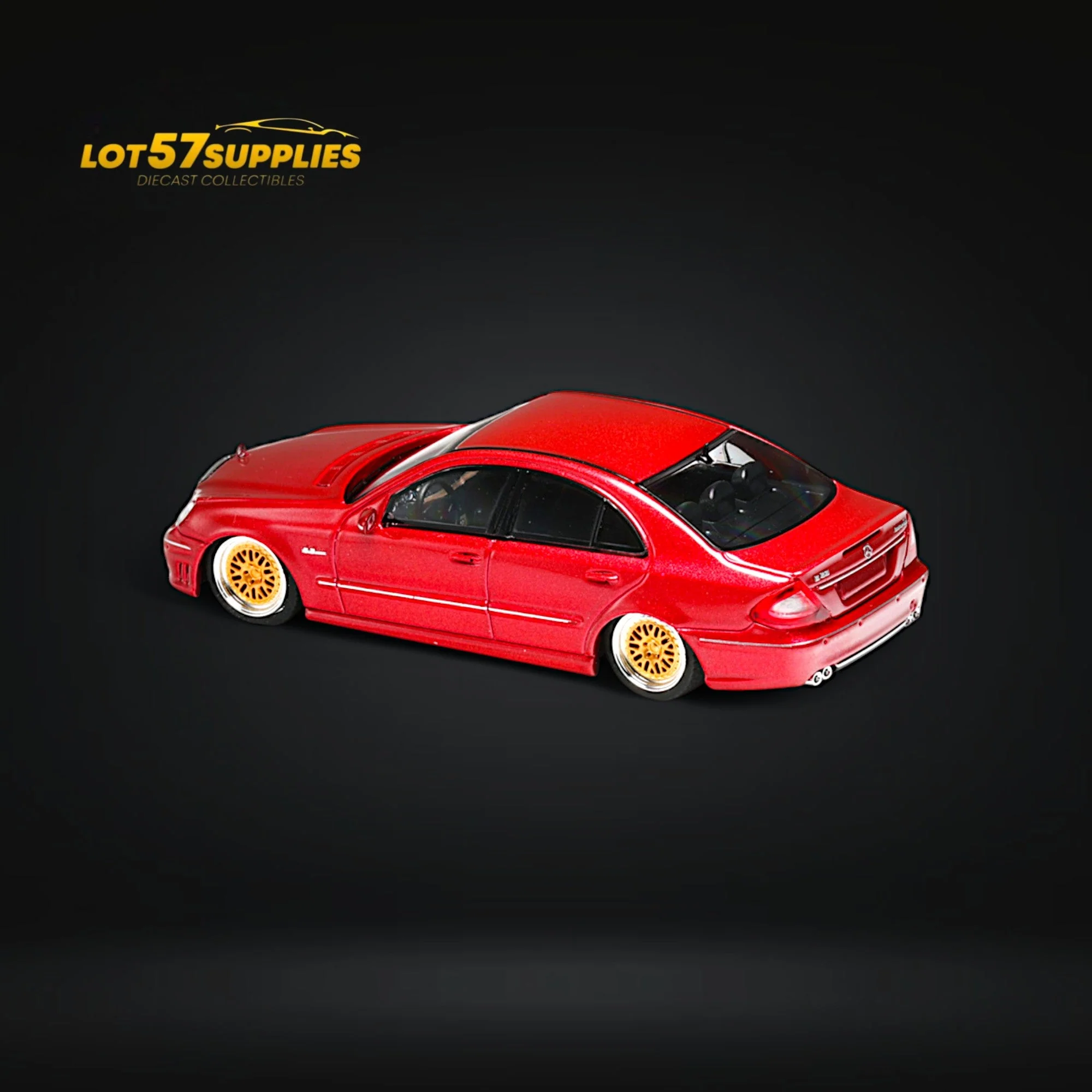 MK Model Mercedes-Benz E63 AMG W211 Lowered Red 1:64 - Image 3