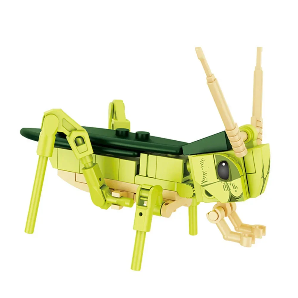 Moc Insect Animal Model Bee Ant Butterfly Cricket Grasshopper Set Building Blocks Diy Children Puzzle Assemble Toys Boy Kid Gift - Image 13