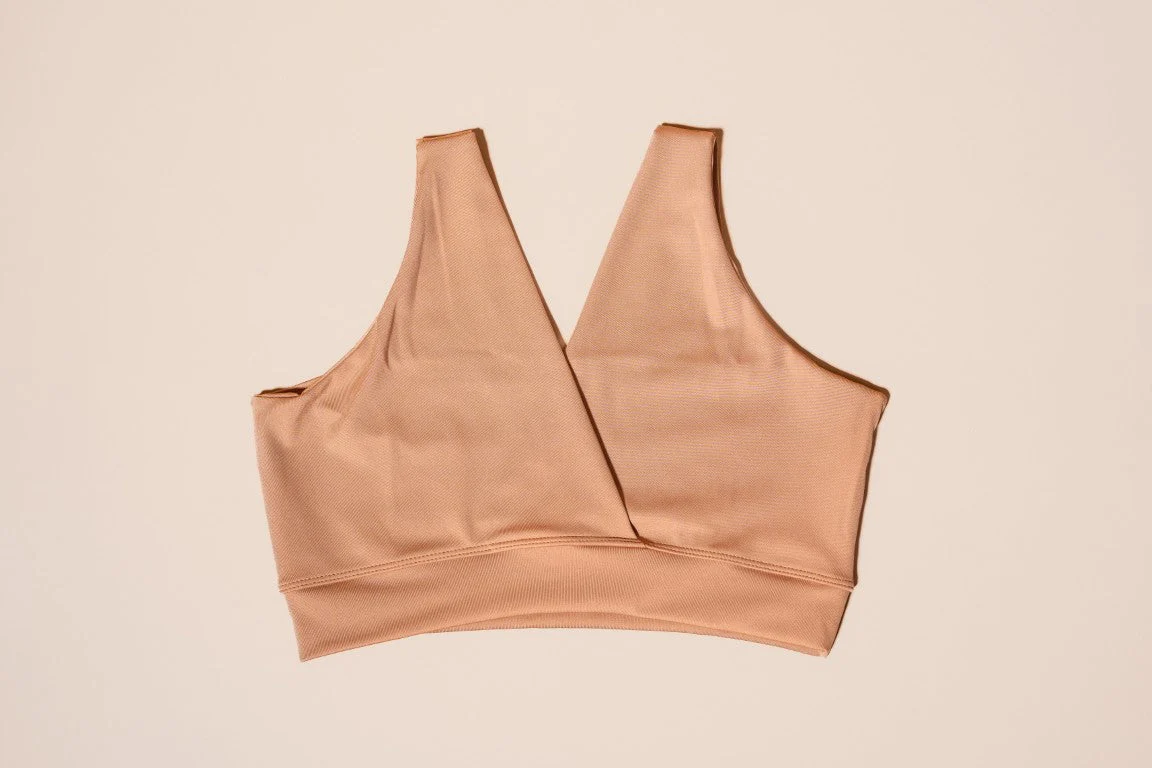 Mocha Mousse FourthWear Postpartum Bralette 3-set + Breast Ice and Heat Therapy Packs - Image 4