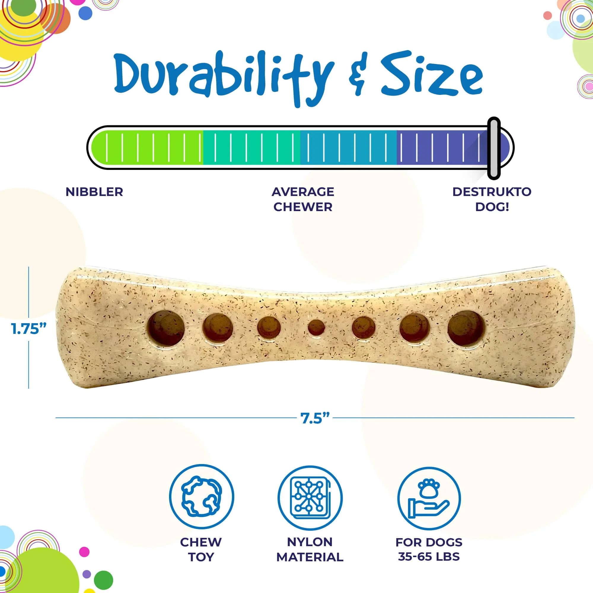 MOD Bone Nylon Dog Chew Toy for Aggressive Chewers | USA Made - Image 4