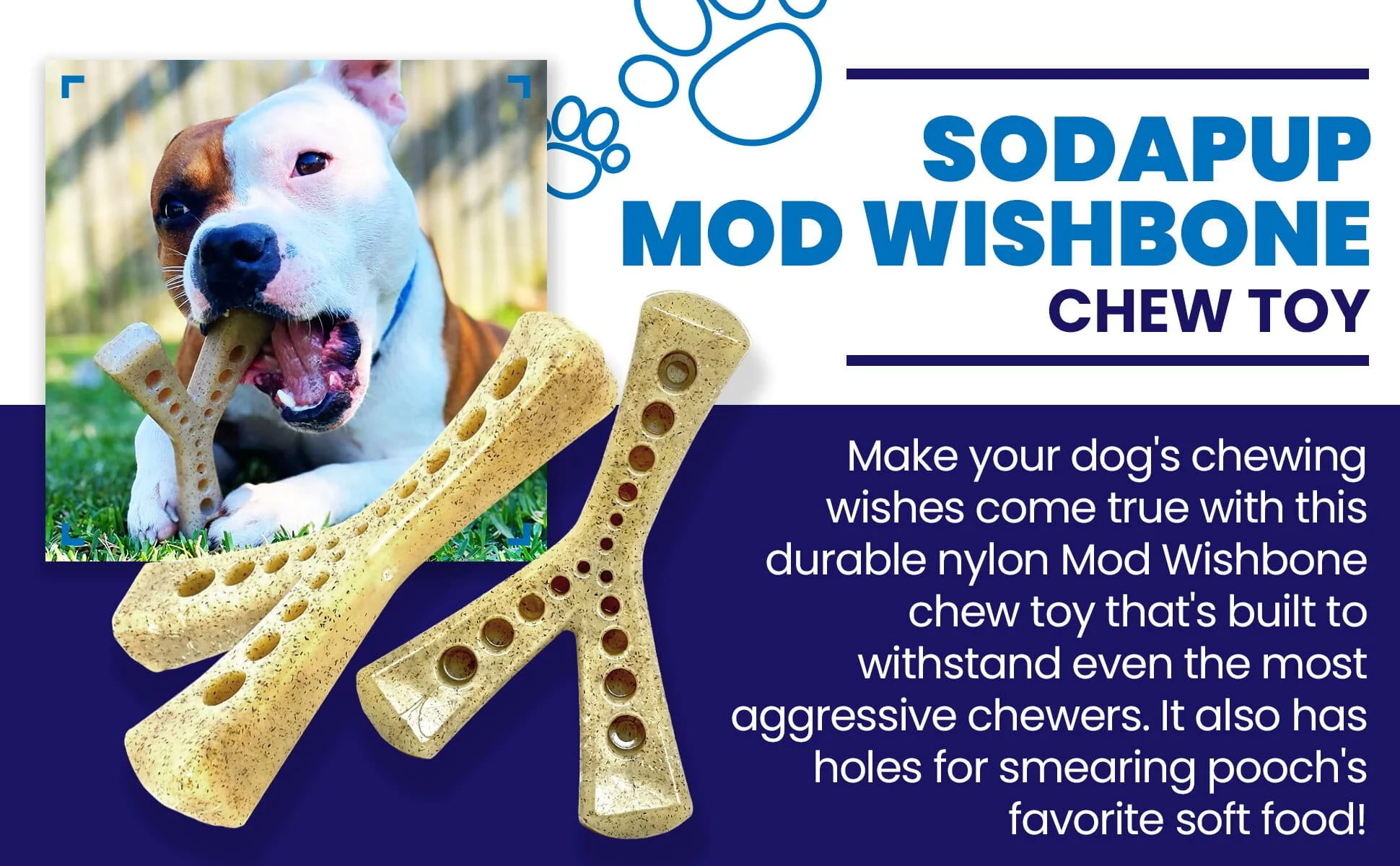 MOD Wishbone Nylon Dog Chew Toy for Aggressive Chewers | USA Made - Image 5