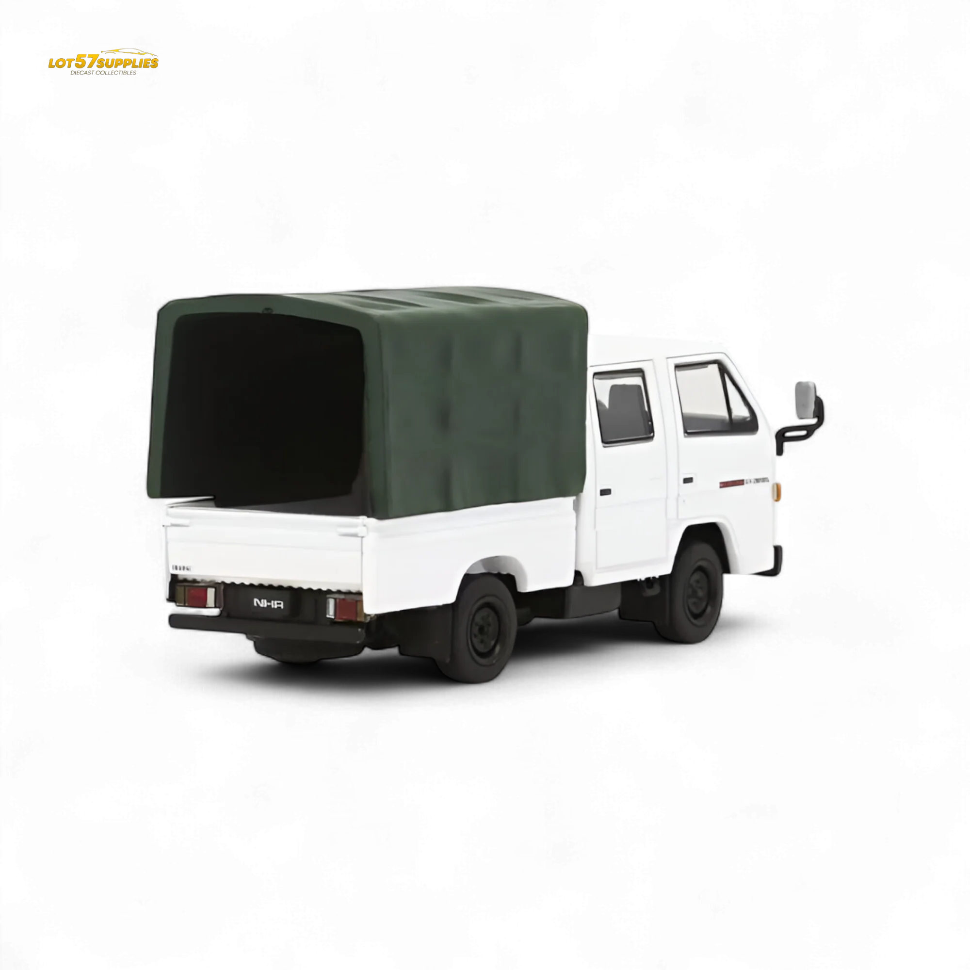 Model 1 Isuzu Covered Truck White 1:64 - Image 2