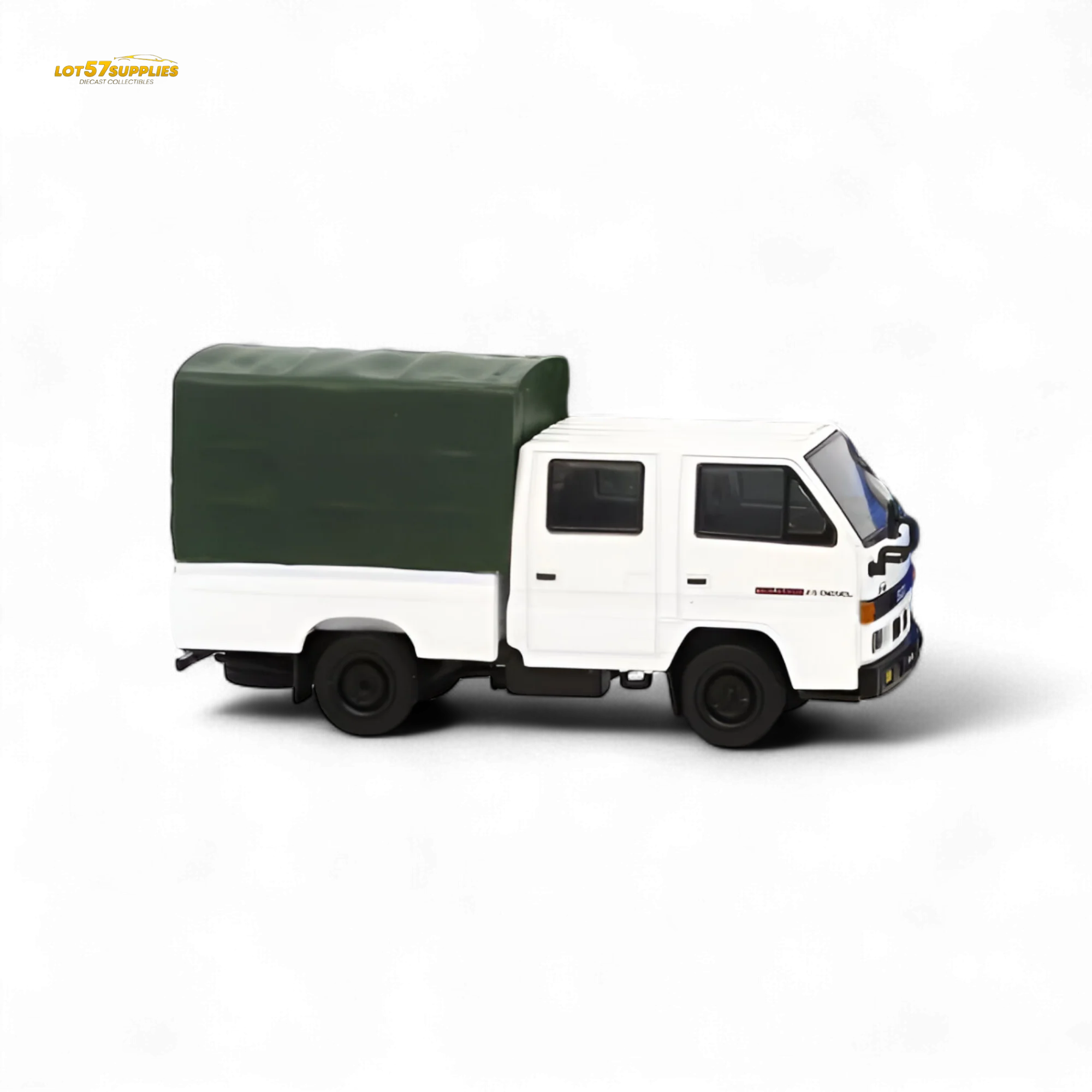 Model 1 Isuzu Covered Truck White 1:64 - Image 3