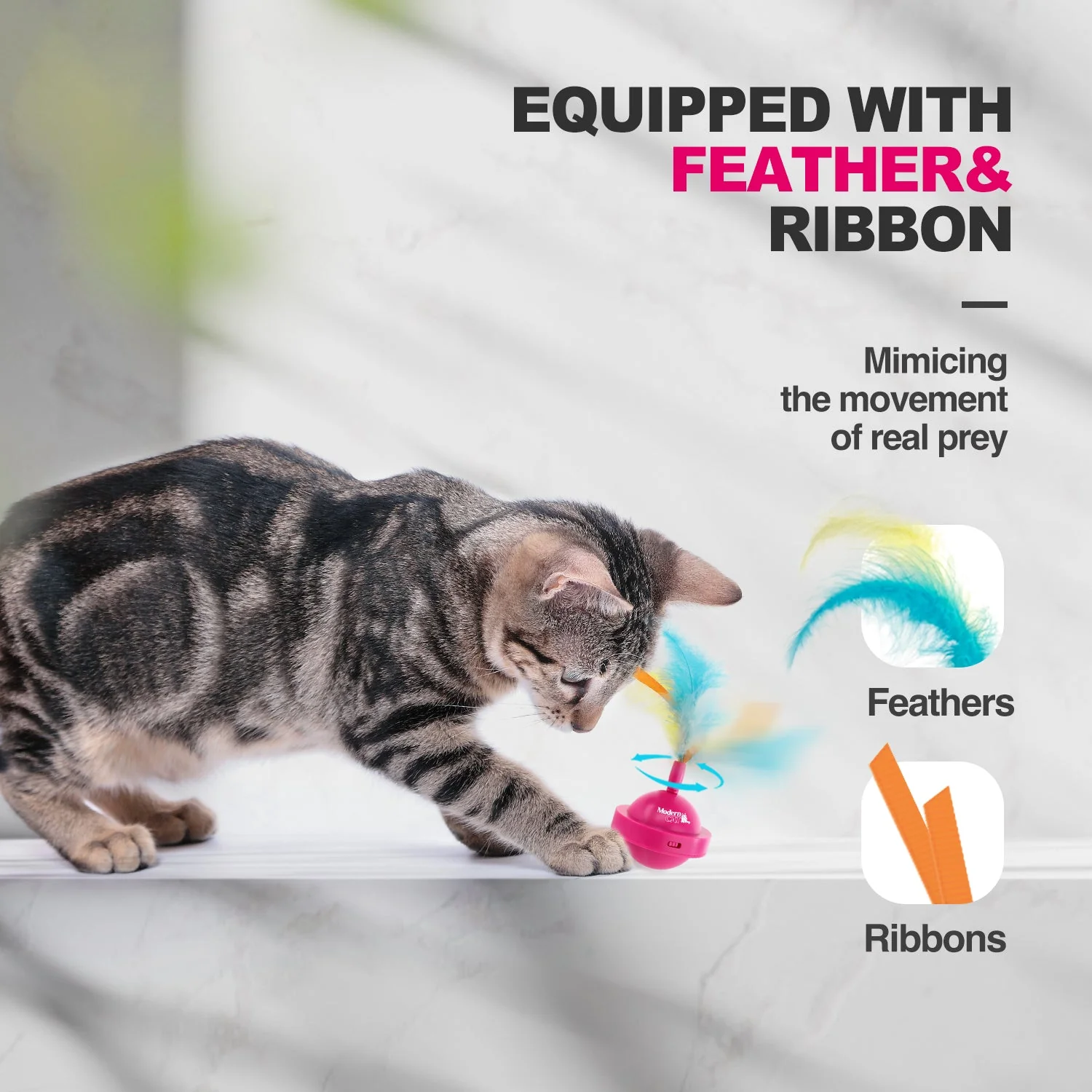 Modern Cat Spinning Teaser Toy - Image 2