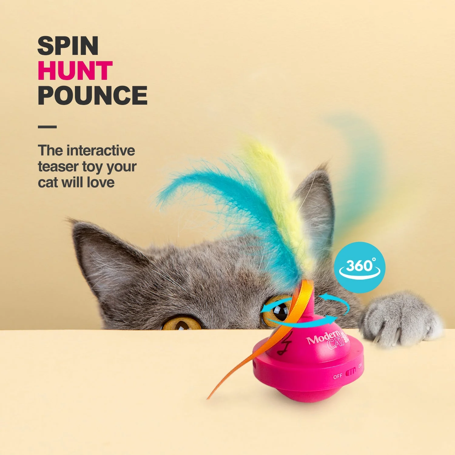 Modern Cat Spinning Teaser Toy - Image 4