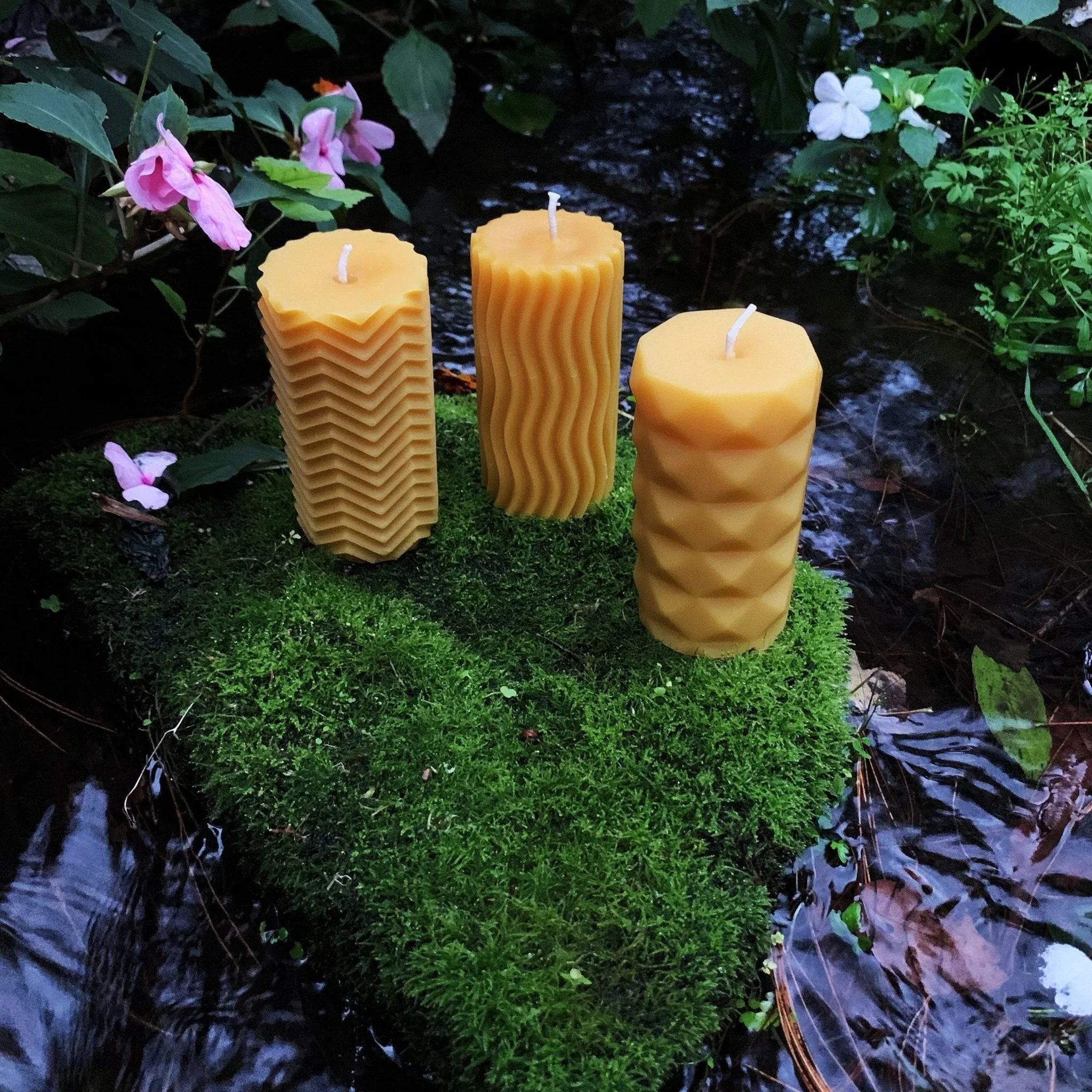 Modern Pillar Beeswax Candles - Image 2