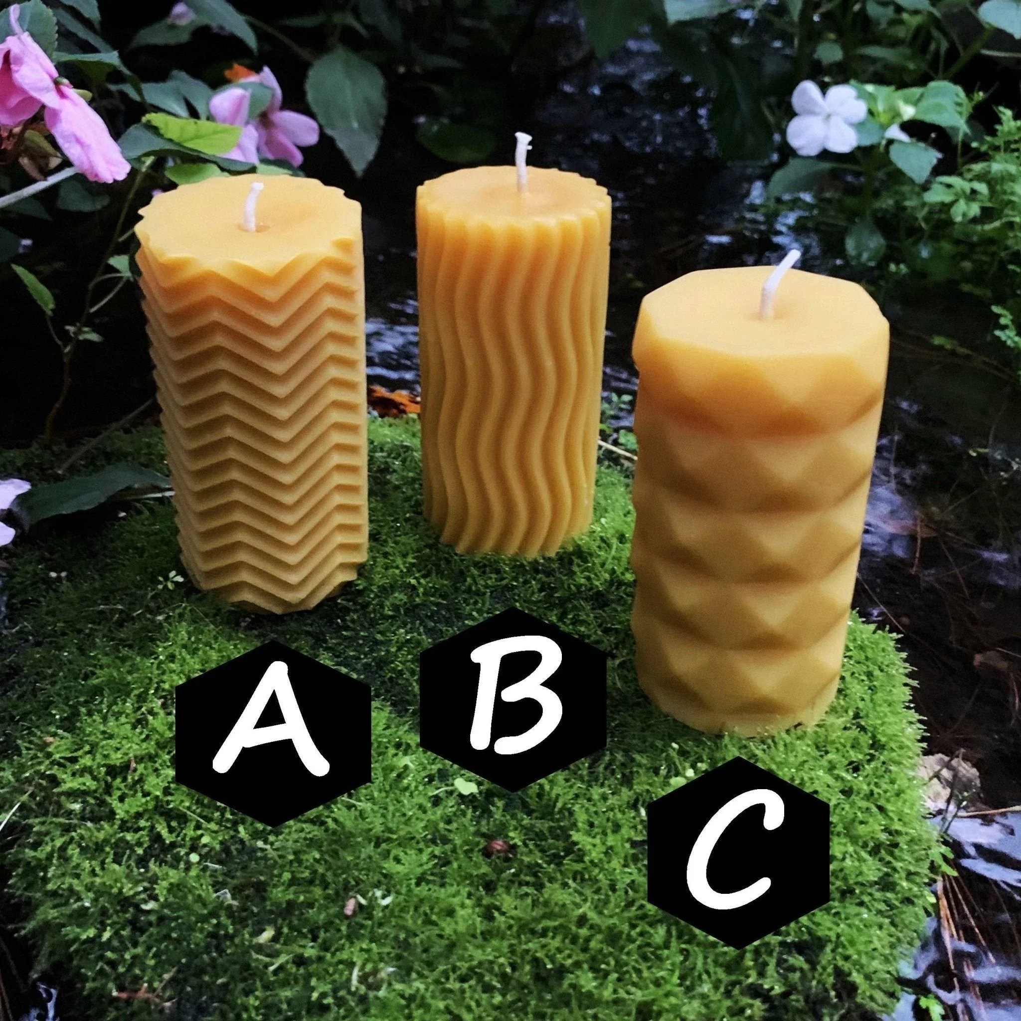 Modern Pillar Beeswax Candles - Image 3