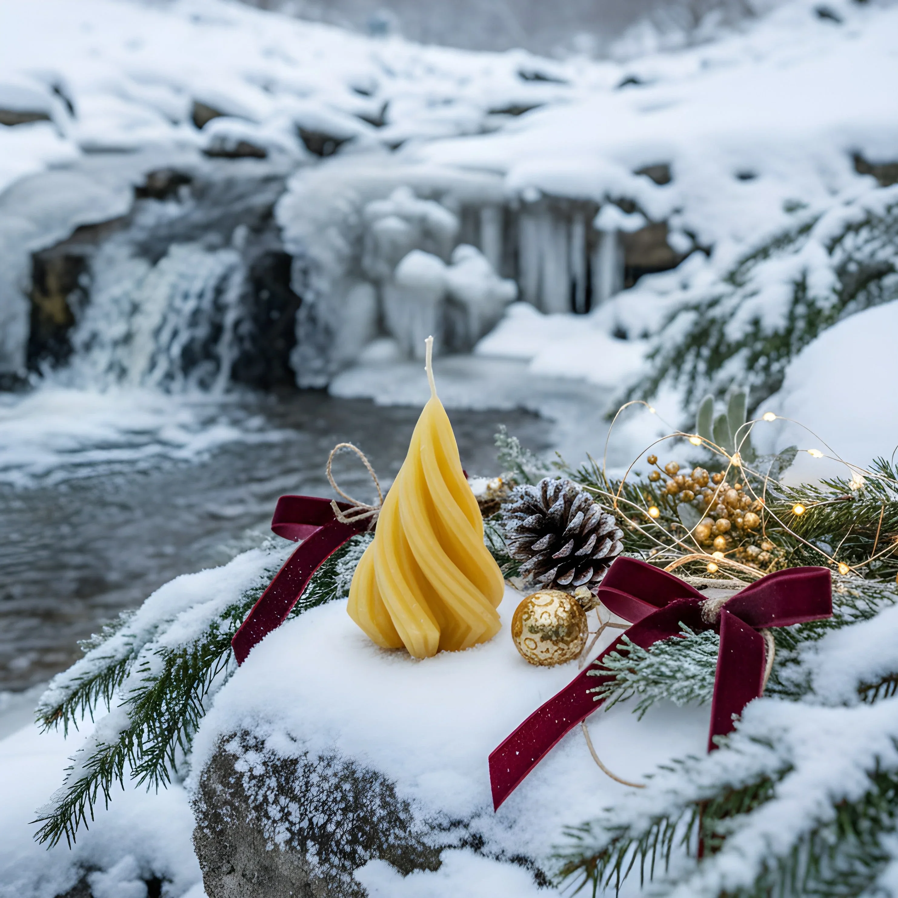 Modern Tree Beeswax Candle - Image 3
