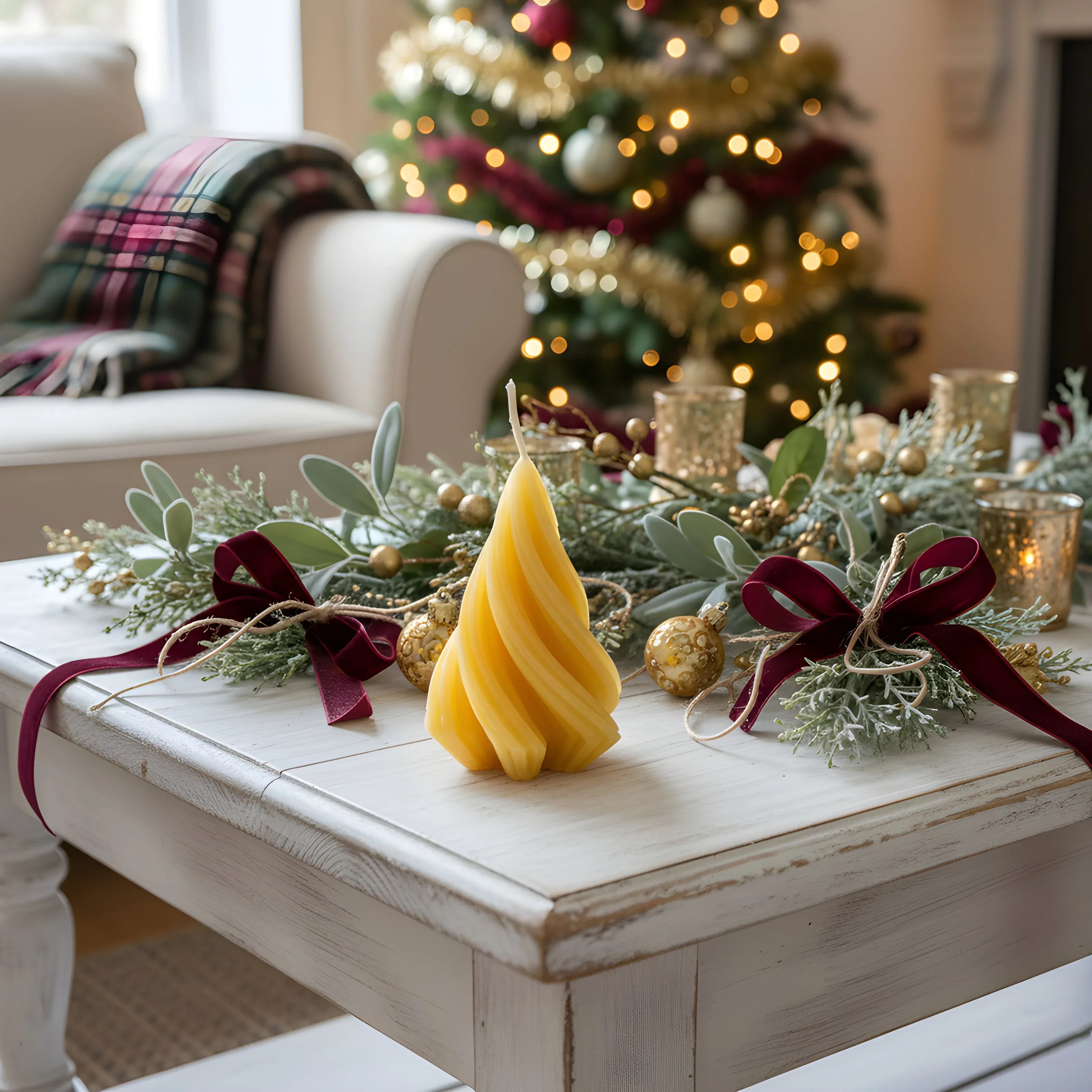 Modern Tree Beeswax Candle - Image 5