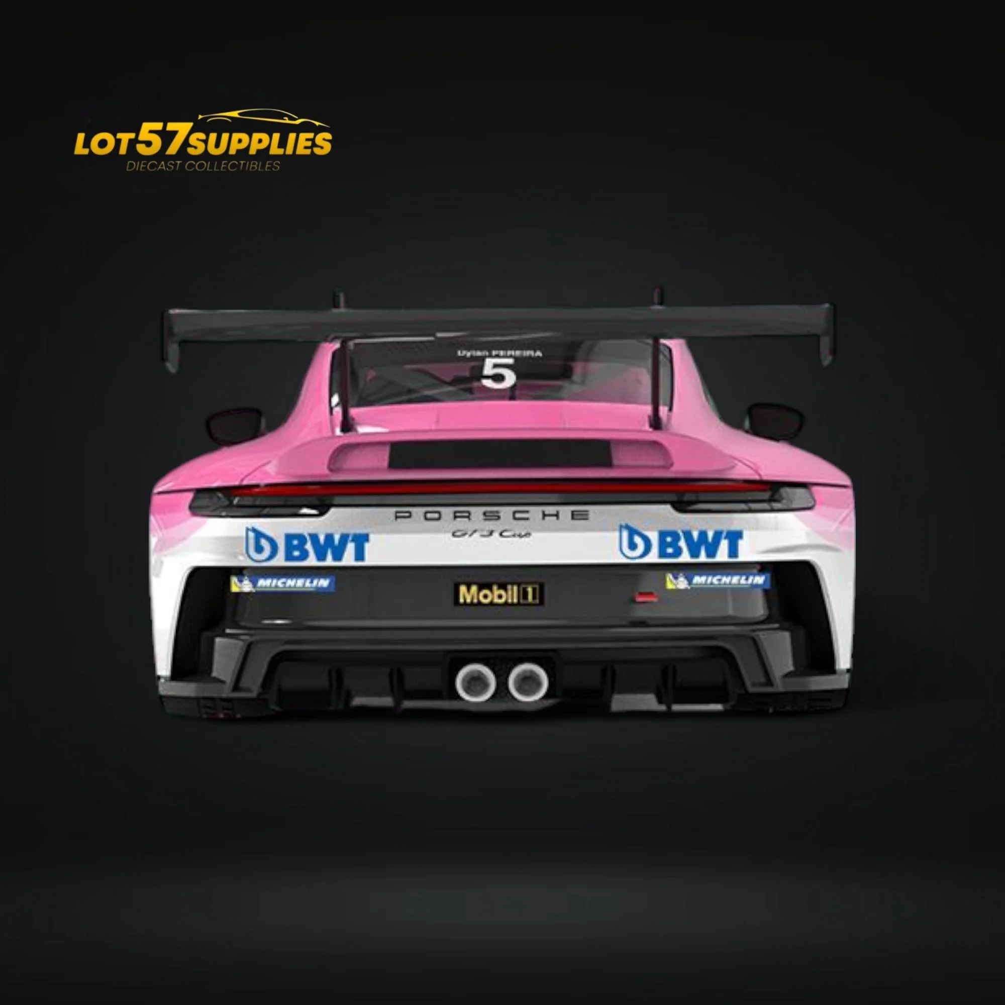 ModernArt Porsche 911 GT3 Cup-Yonda BWT Pink livery w/ figure 1:64 - Image 3