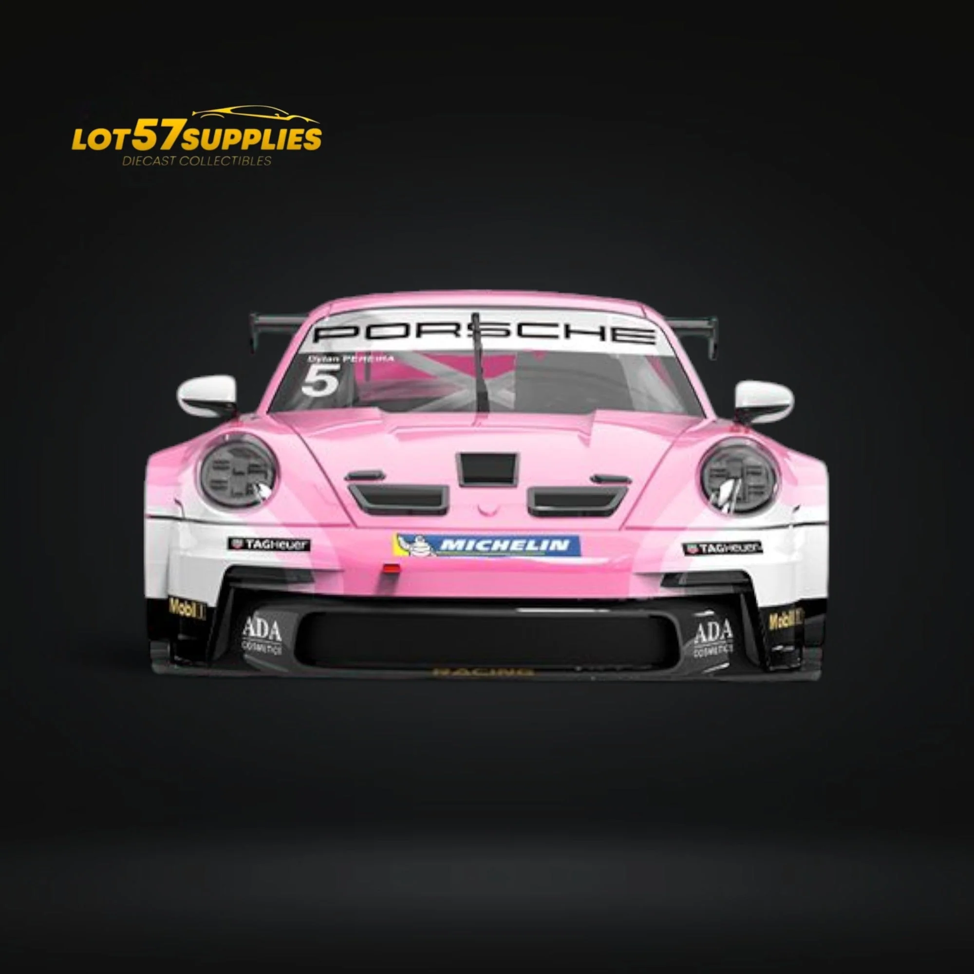 ModernArt Porsche 911 GT3 Cup-Yonda BWT Pink livery w/ figure 1:64 - Image 4