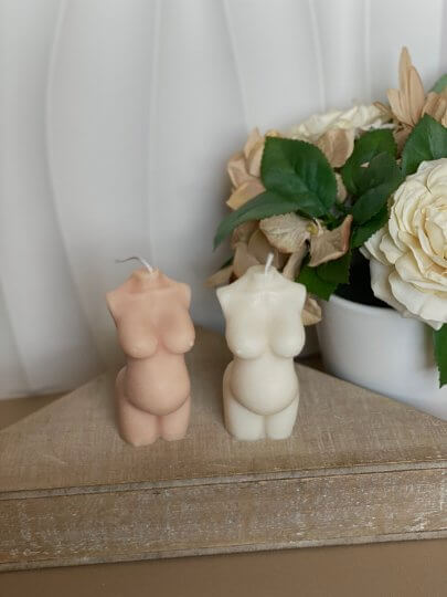 Mom-to-Be Candle - Handcrafted Soy Wax Body Sculpture Art for Expecting Mothers - Image 3