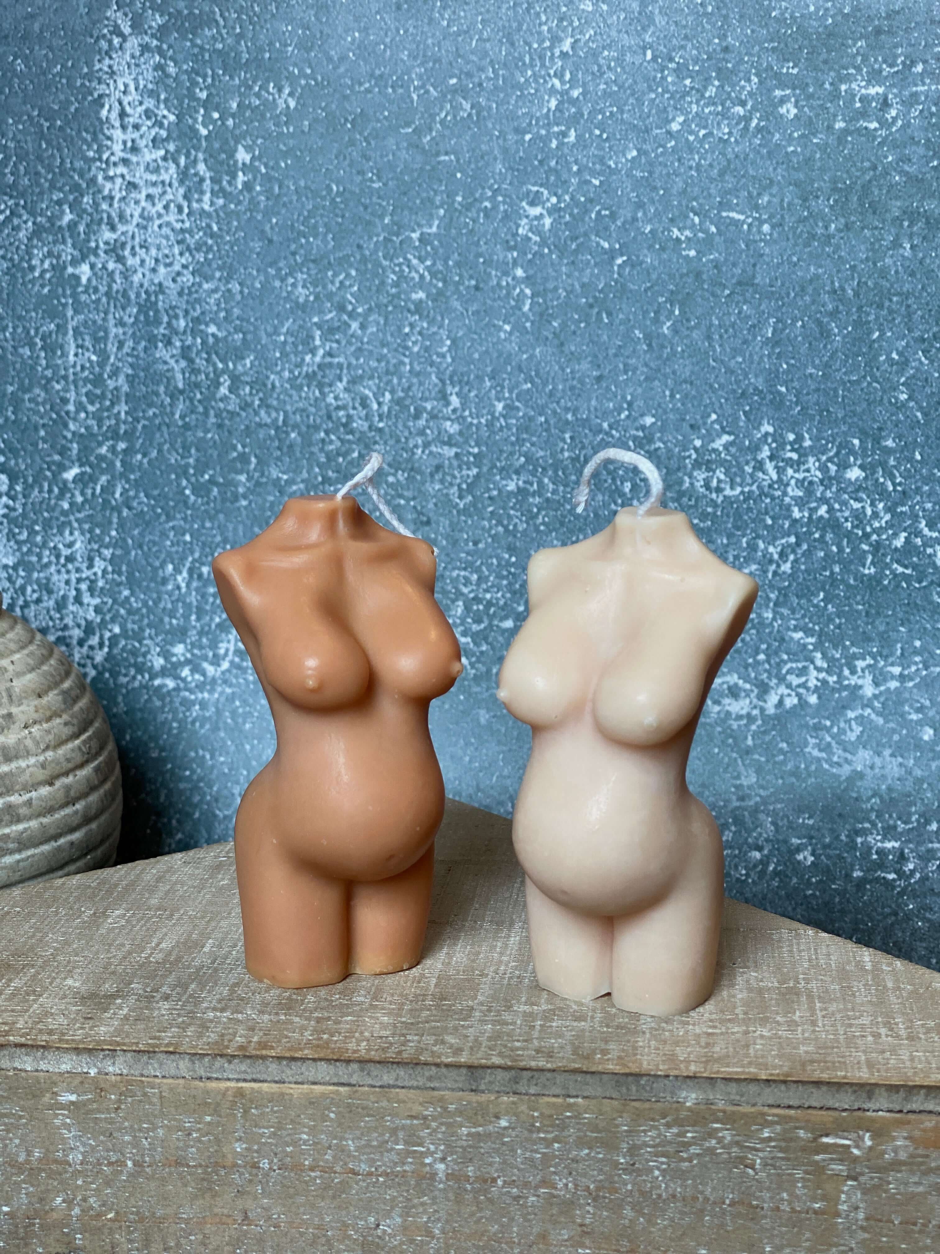 Mom-to-Be Candle - Handcrafted Soy Wax Body Sculpture Art for Expecting Mothers - Image 4