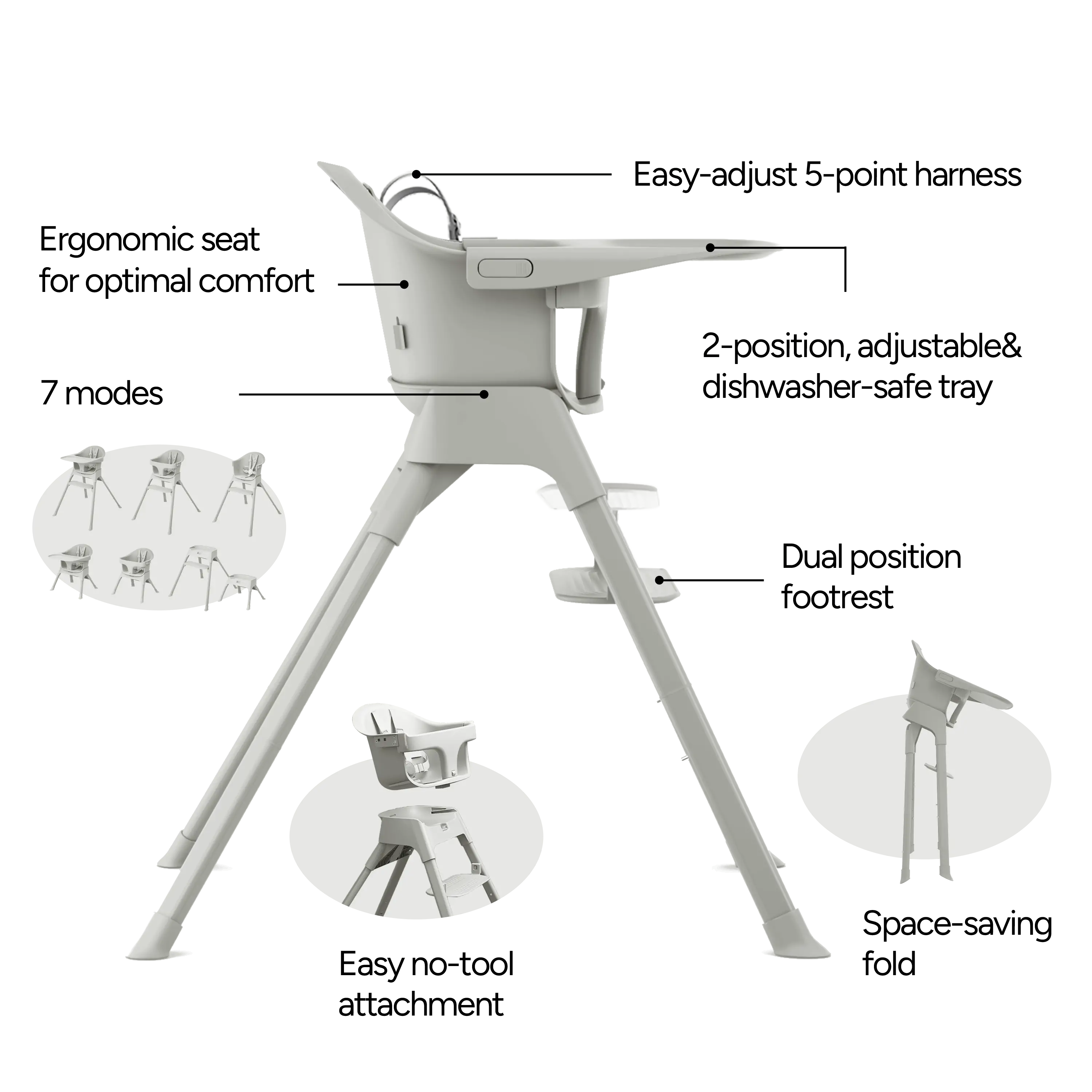 Mompush Olli High Chair - Image 13
