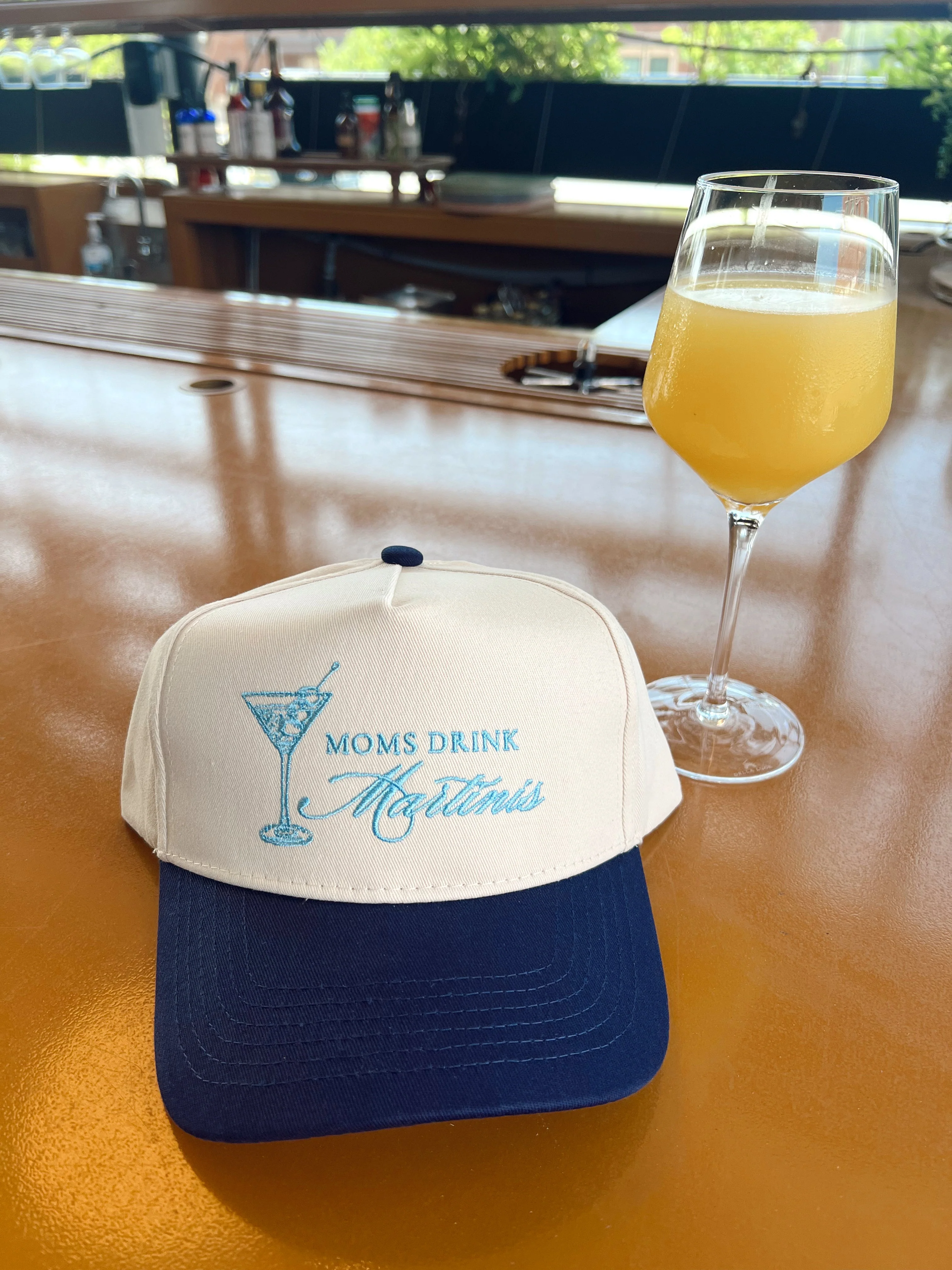 Mom's Drink Martinis - Navy Vintage Trucker Hat - Image 3