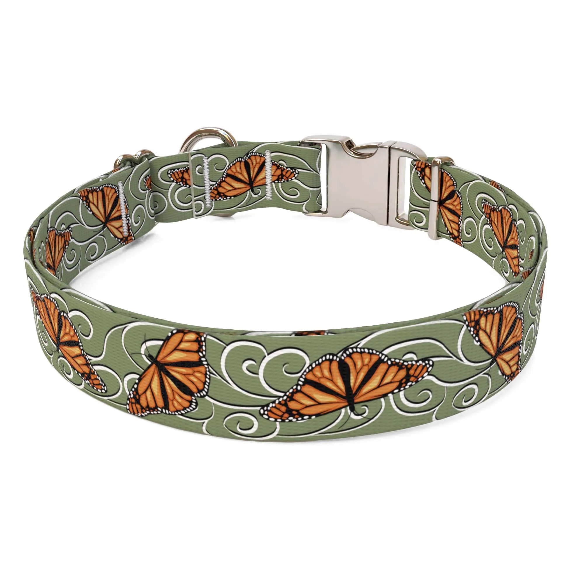 Monarch Butterfly Swirl Dog Collar - Image 2