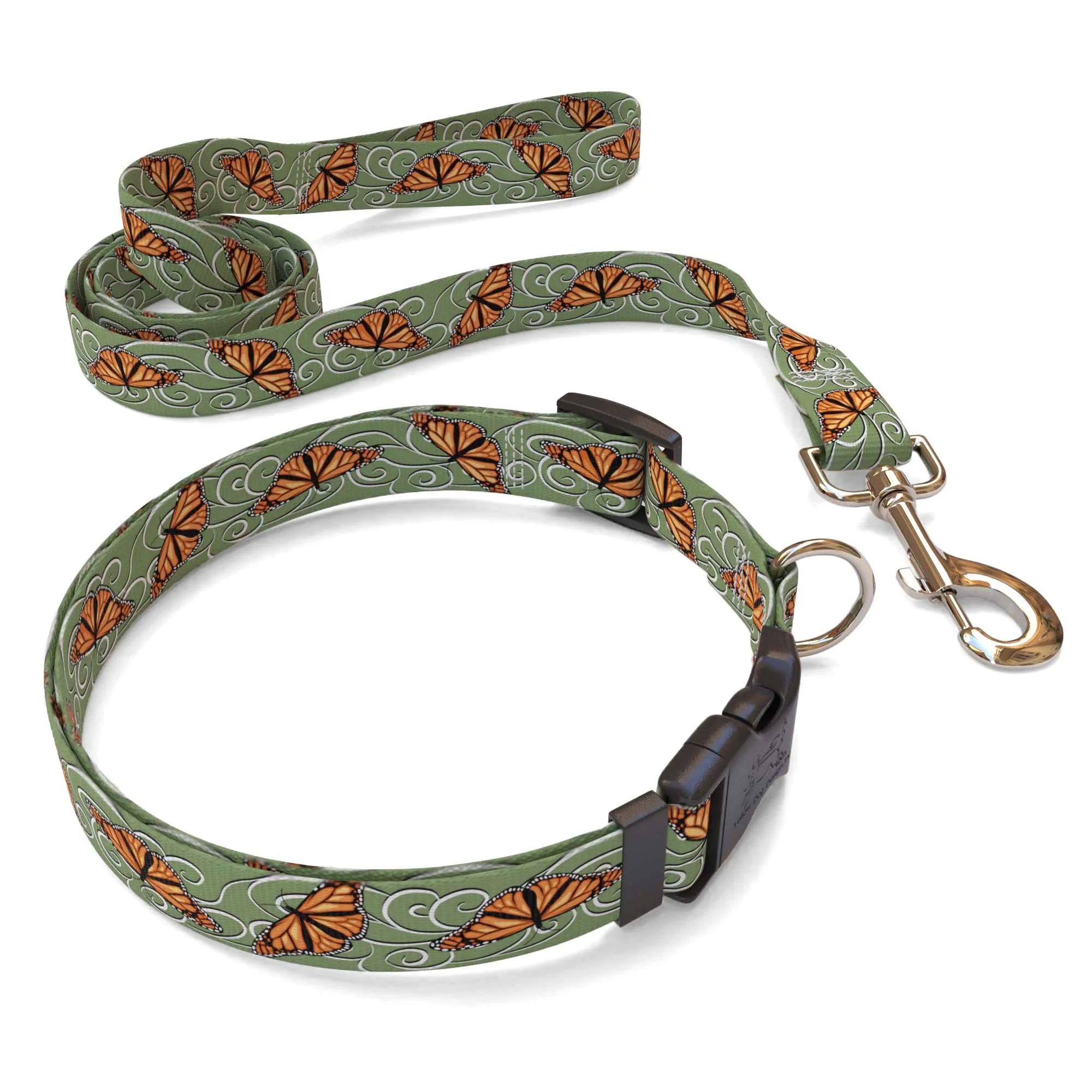 Monarch Butterfly Swirl Dog Collar - Image 4