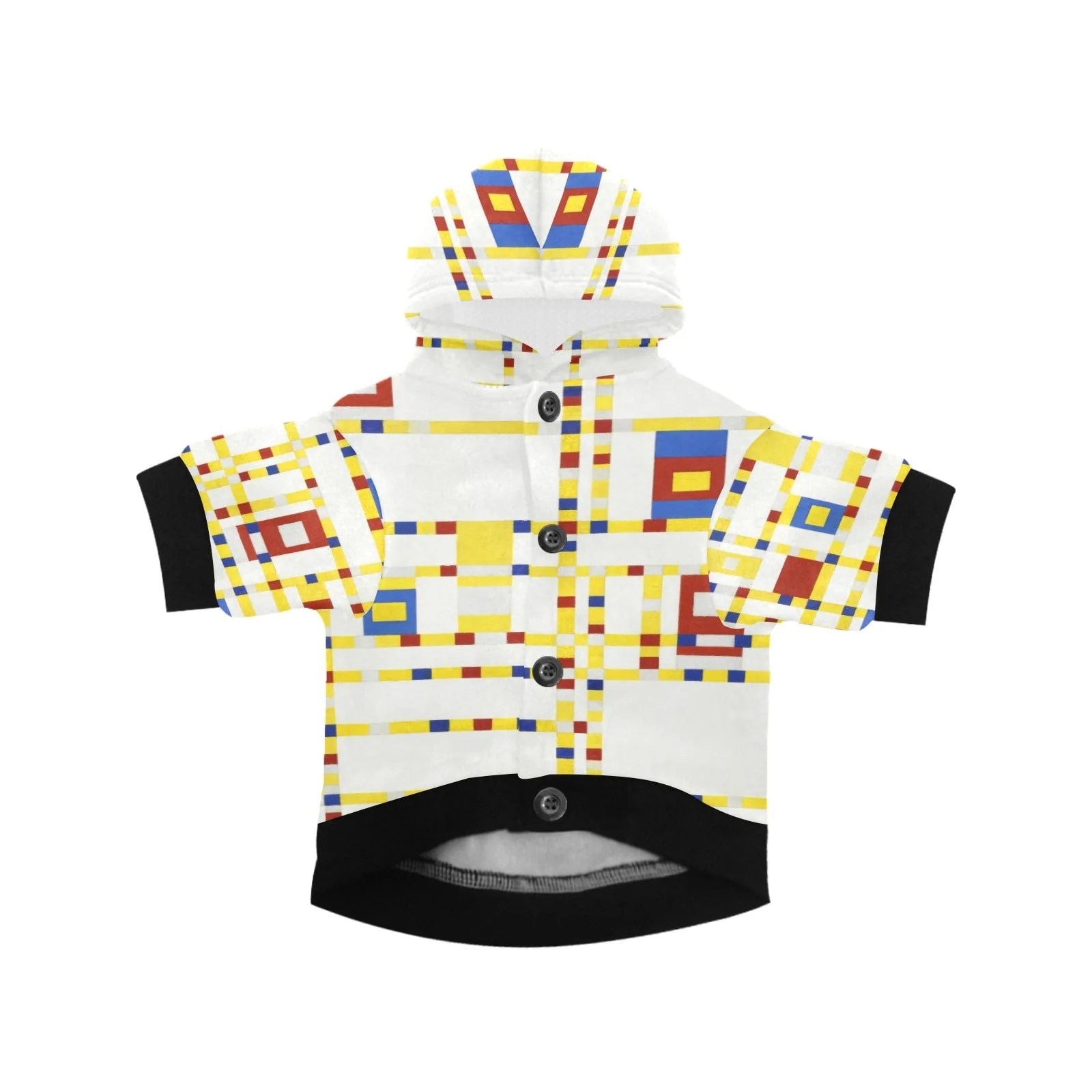 Mondrian Broadway Boogie Woogie Button Hoodie - Image 3