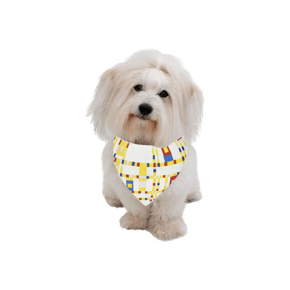Mondrian Broadway Boogie Woogie Double-Sided Pet Bandana - Image 2