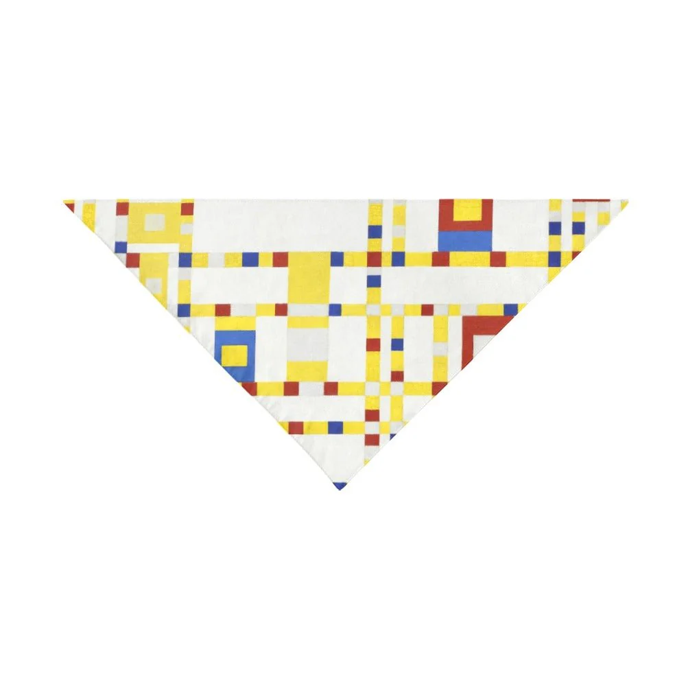 Mondrian Broadway Boogie Woogie Double-Sided Pet Bandana - Image 3
