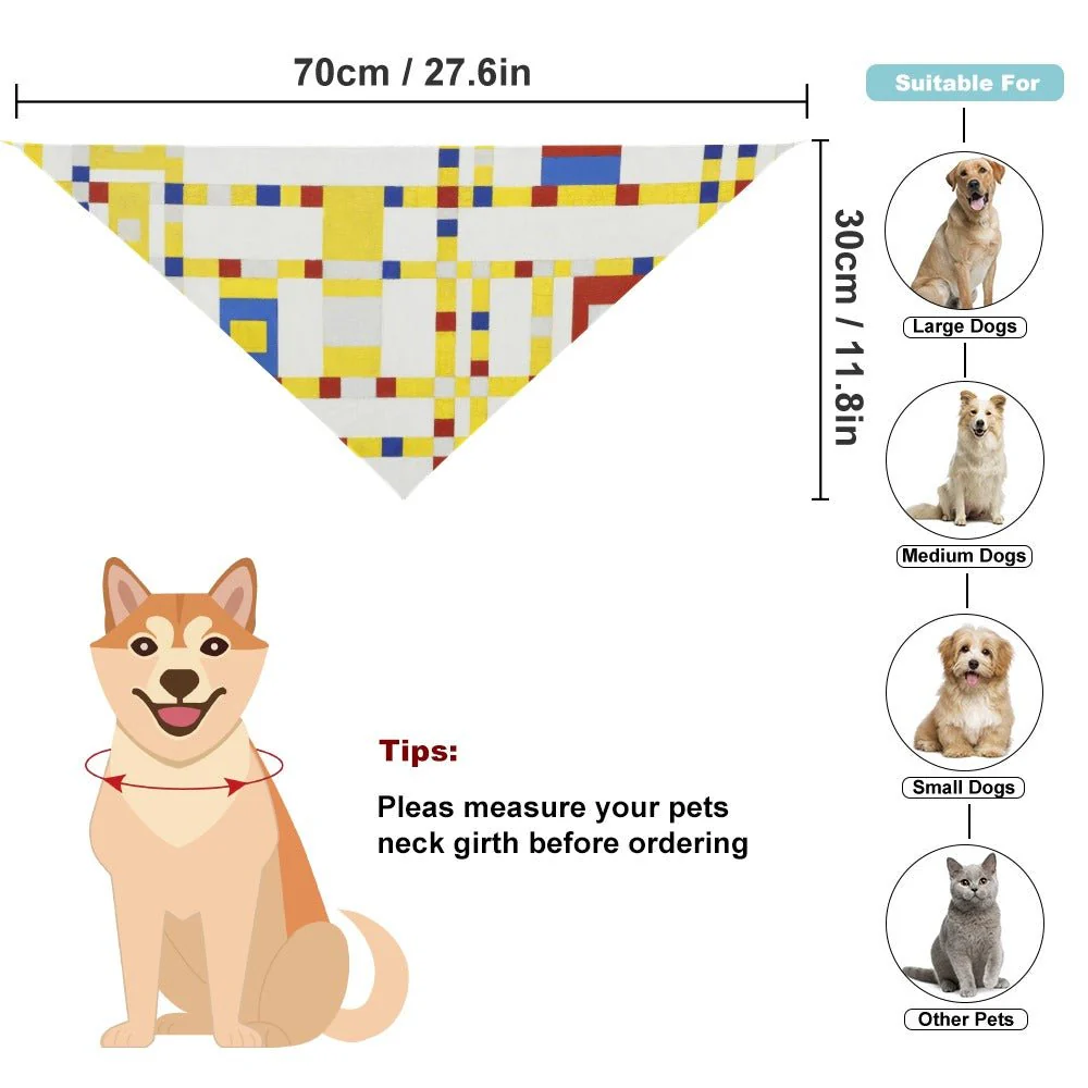 Mondrian Broadway Boogie Woogie Pet Scarf - Image 3