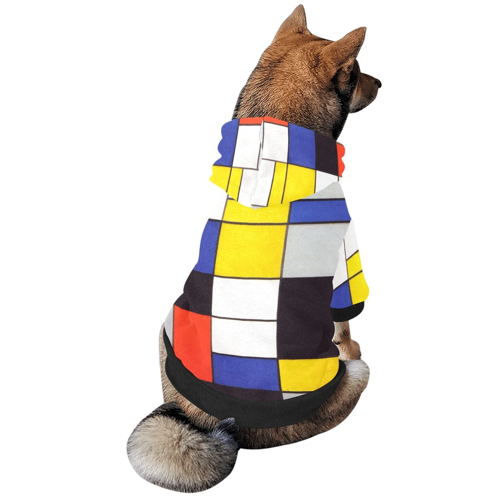 Mondrian Composition A Button Hoodie - Image 5