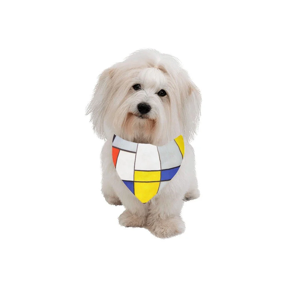 Mondrian Composition A Double-Sided Pet Bandana - Image 2