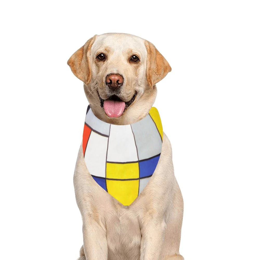 Mondrian Composition A Double-Sided Pet Bandana - Image 4
