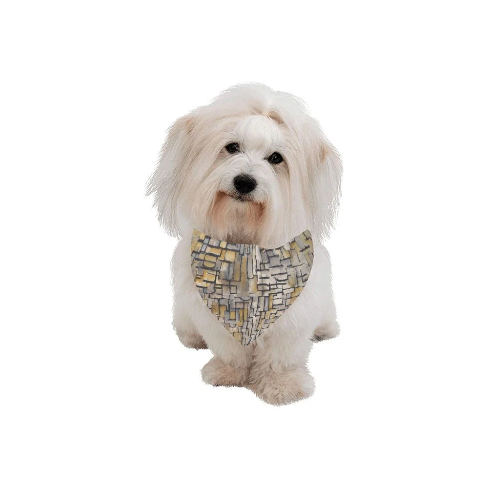Mondrian Tableau No. 2, Composition No. VII Double-Sided Pet Bandana - Image 2