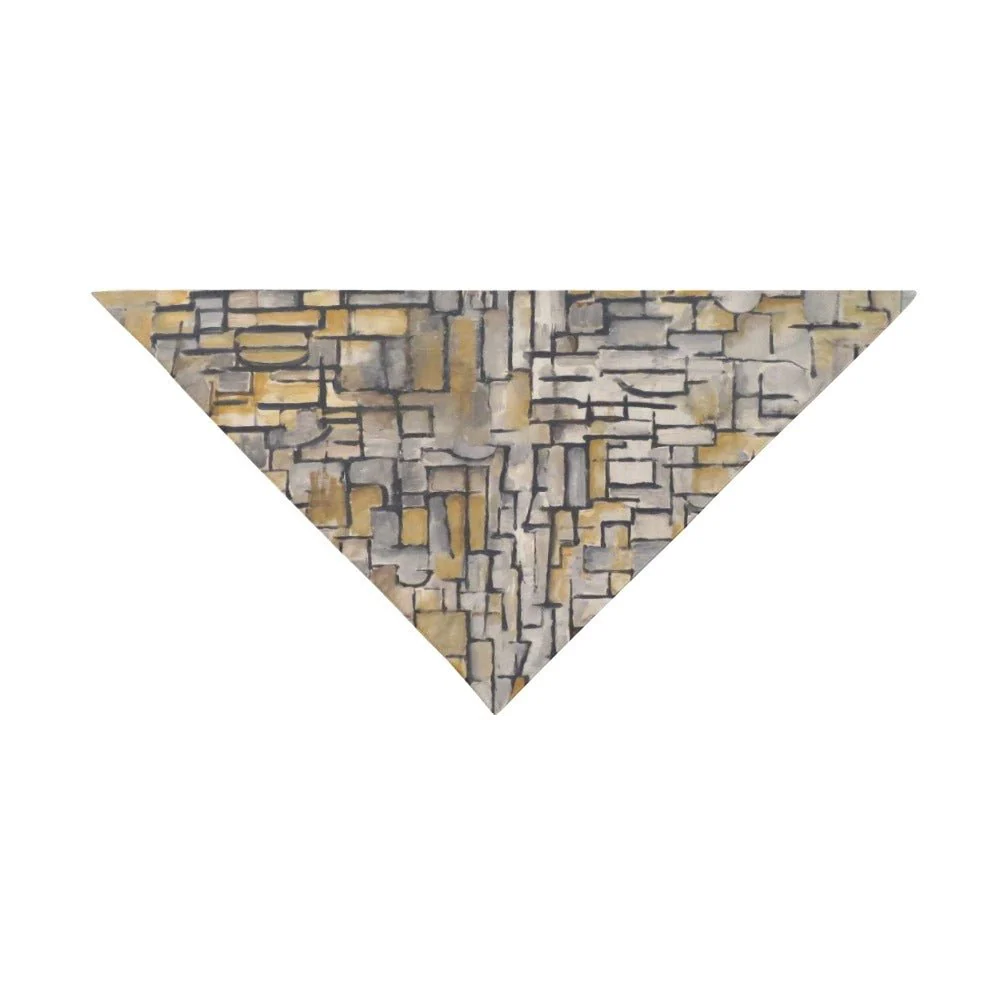 Mondrian Tableau No. 2, Composition No. VII Double-Sided Pet Bandana - Image 3