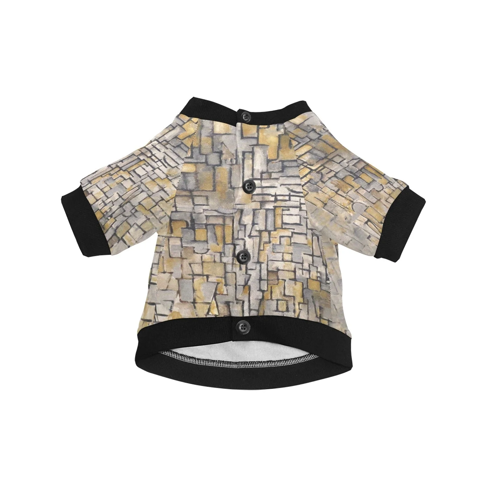 Mondrian Tableau No. 2, Composition No. VII Round Neck Shirt - Image 3