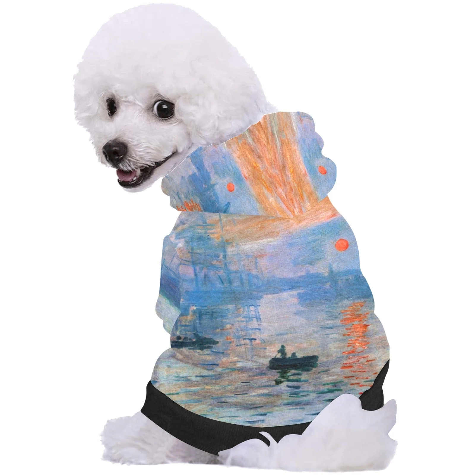 Monet Impression, Sunrise Button Hoodie - Image 2