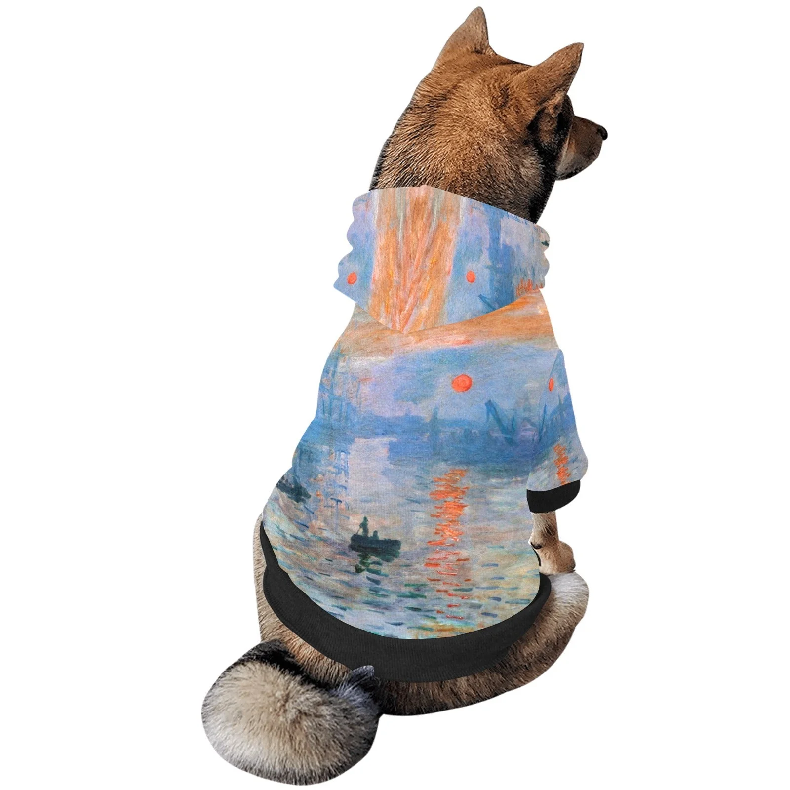 Monet Impression, Sunrise Button Hoodie - Image 5