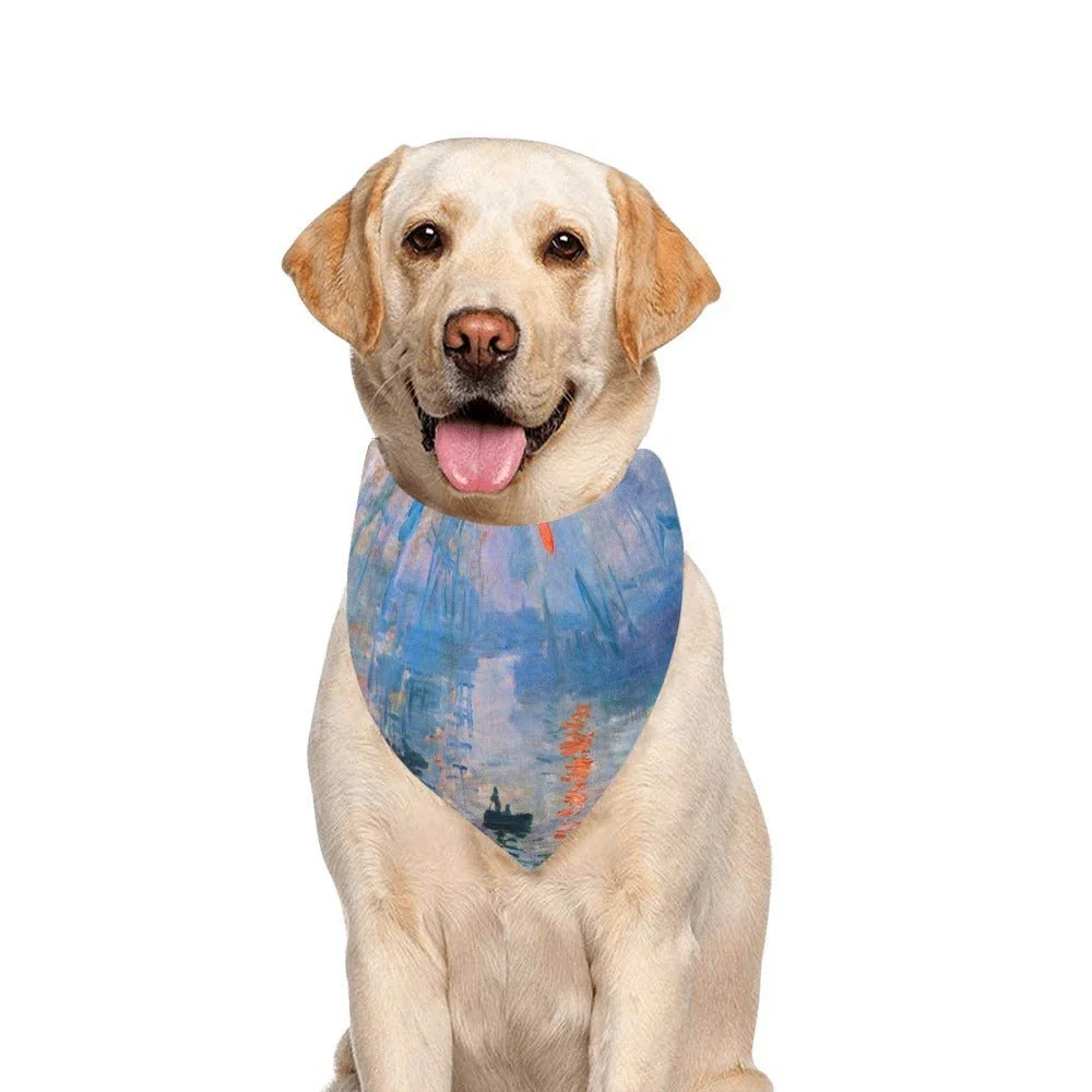 Monet Impression, Sunrise Double-Sided Pet Bandana - Image 4