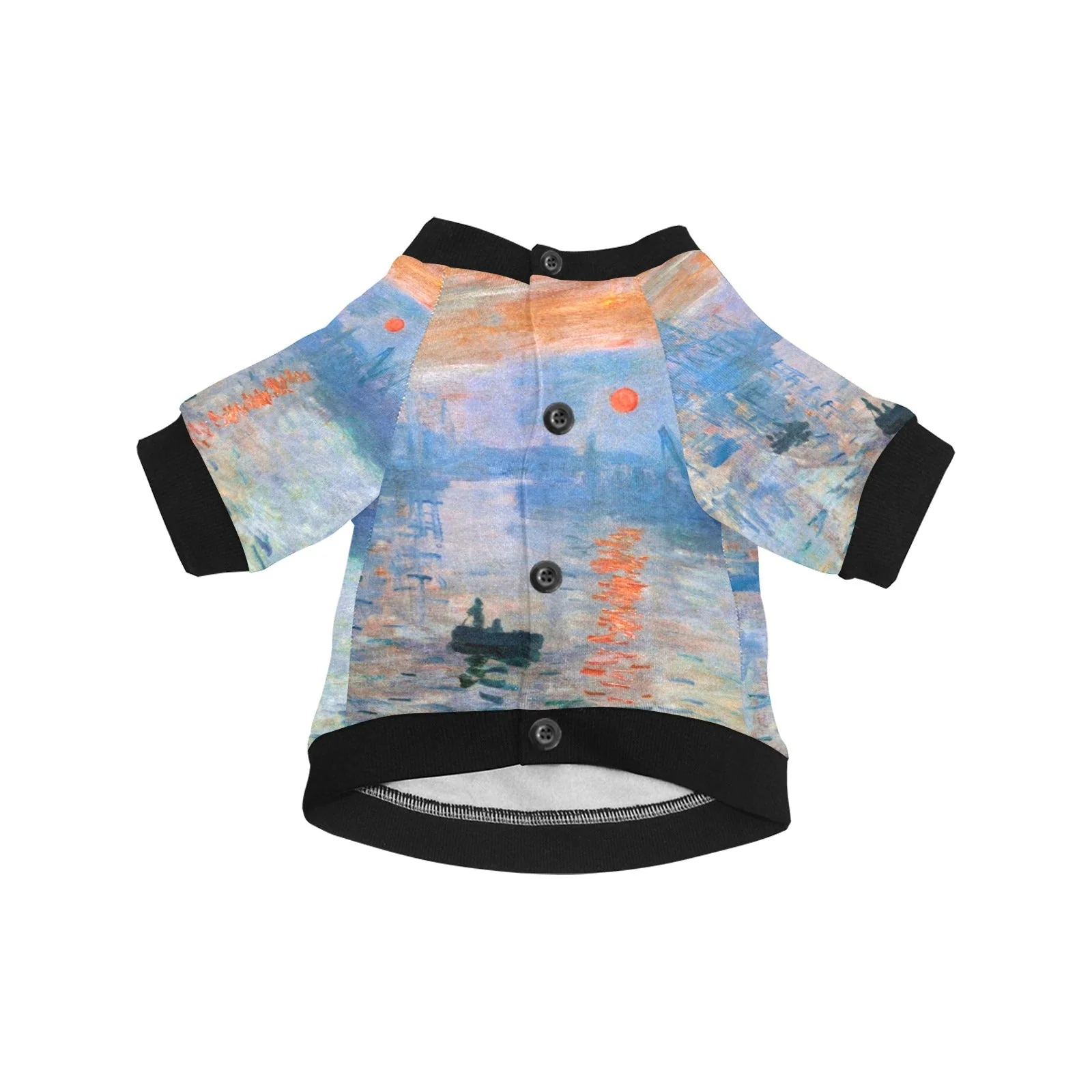 Monet Impression, Sunrise Round Neck Shirt - Image 3