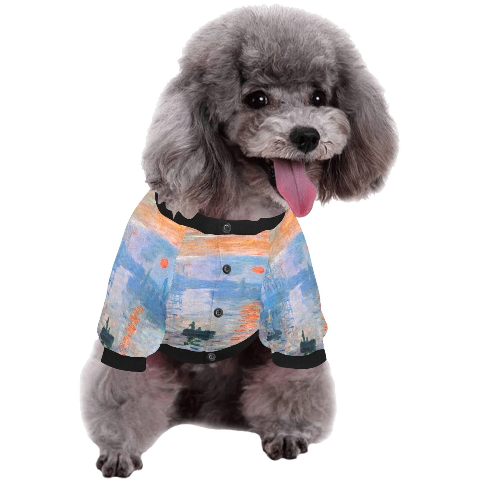 Monet Impression, Sunrise Round Neck Shirt - Image 4