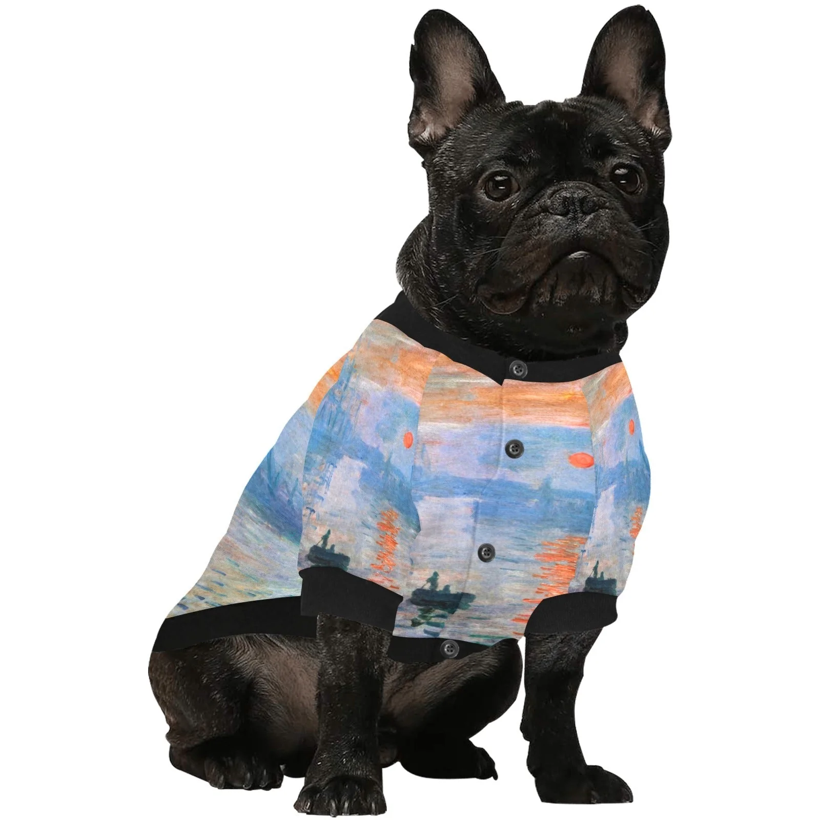 Monet Impression, Sunrise Round Neck Shirt - Image 6