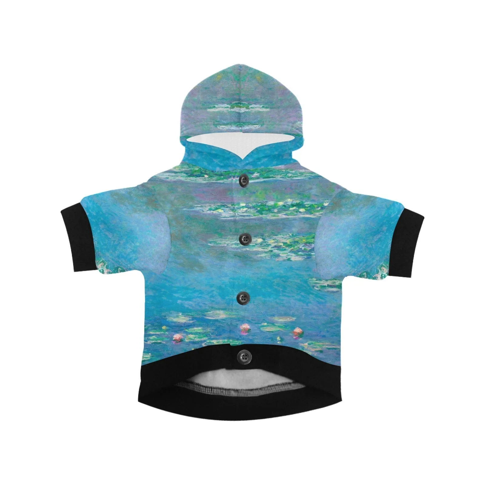 Monet Water Lilies Button Hoodie - Image 3