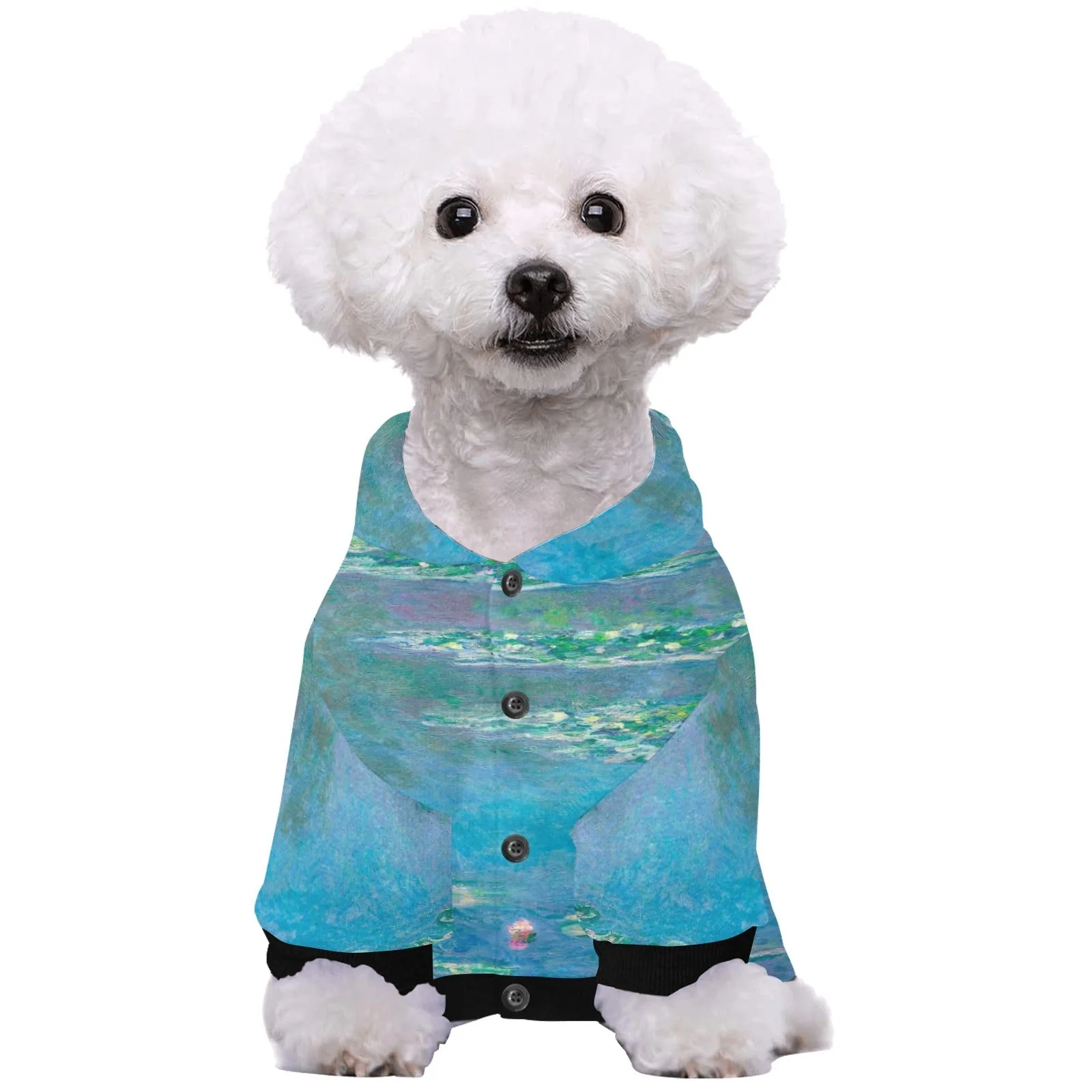 Monet Water Lilies Button Hoodie - Image 4